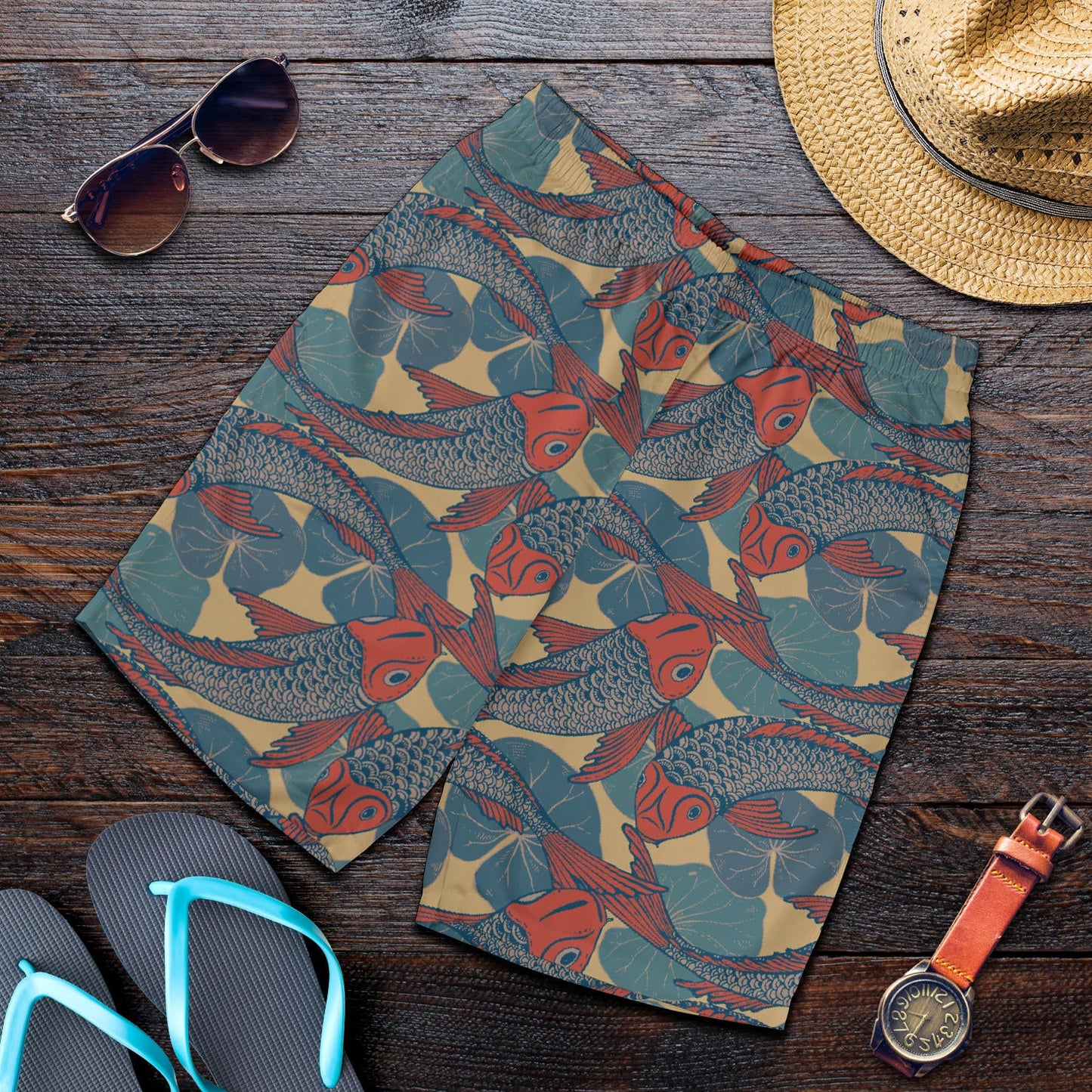 Pisces Pattern Print Design A01 Mens Shorts
