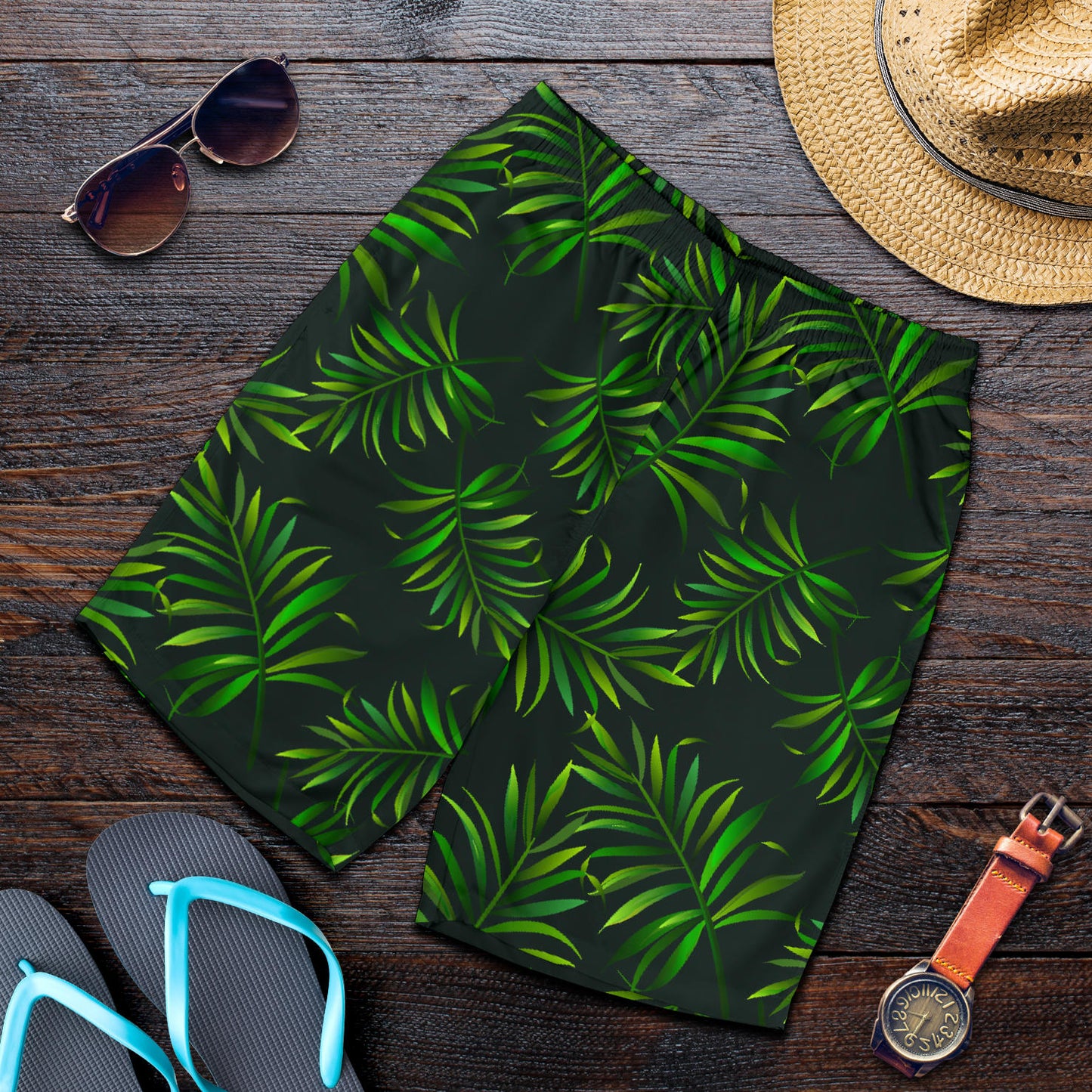 Rainforest Pattern Print Design RF03 Mens Shorts