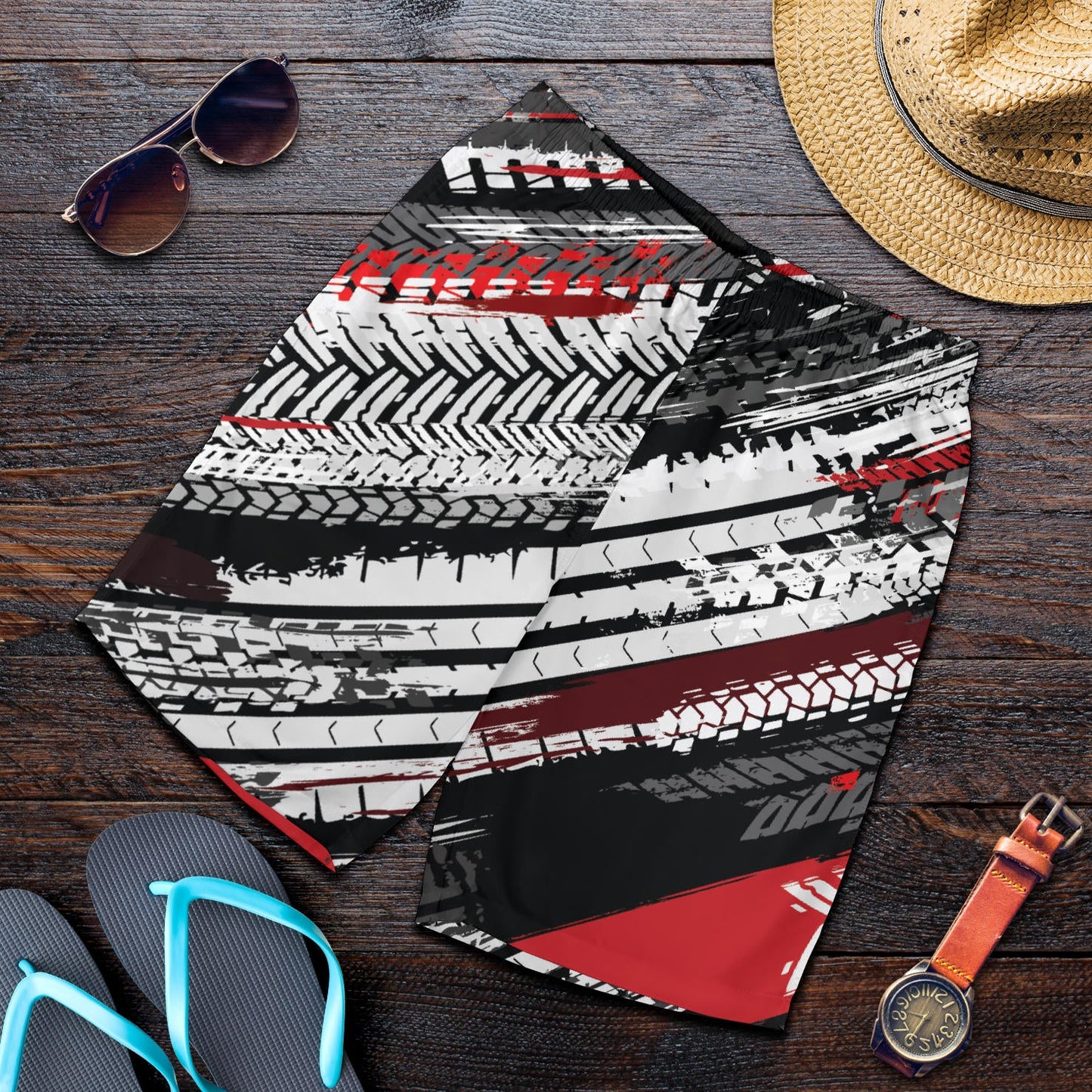 Racing Pattern Print Design A03 Mens Shorts