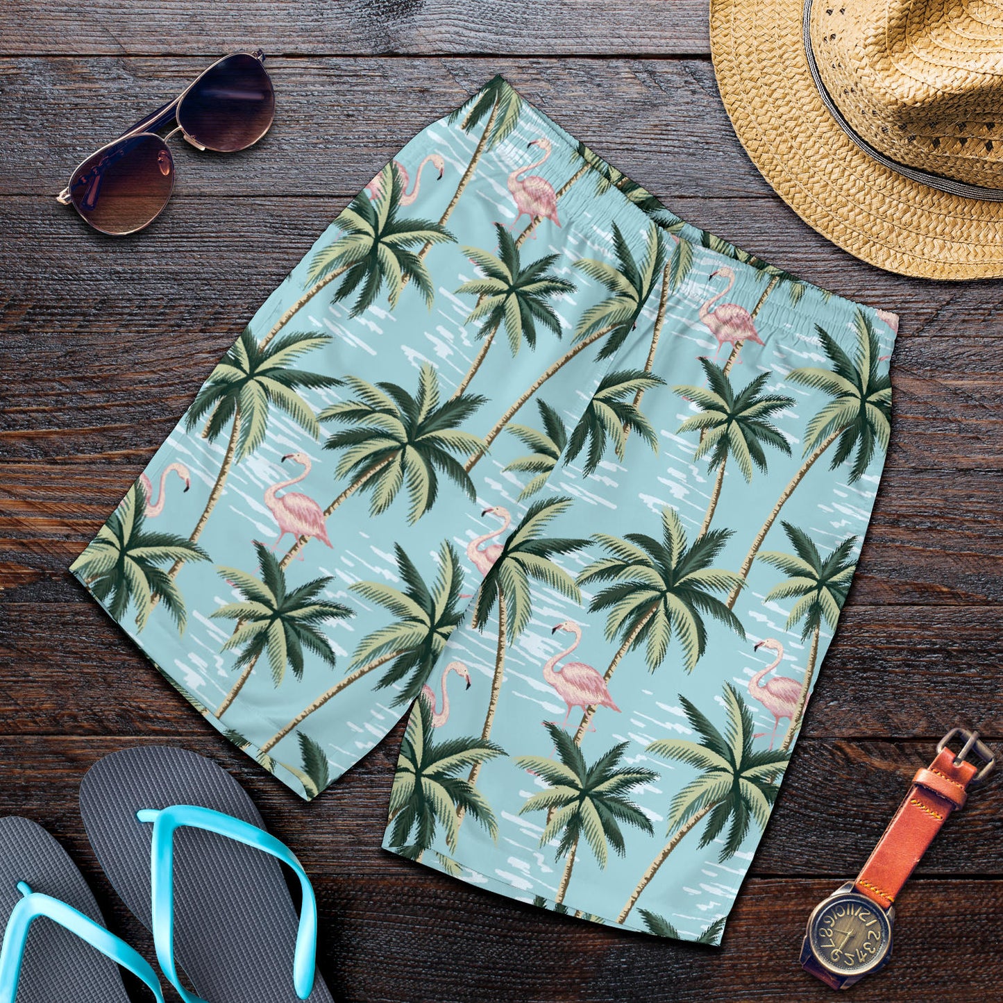 Palm Tree Pattern Print Design PT05 Mens Shorts