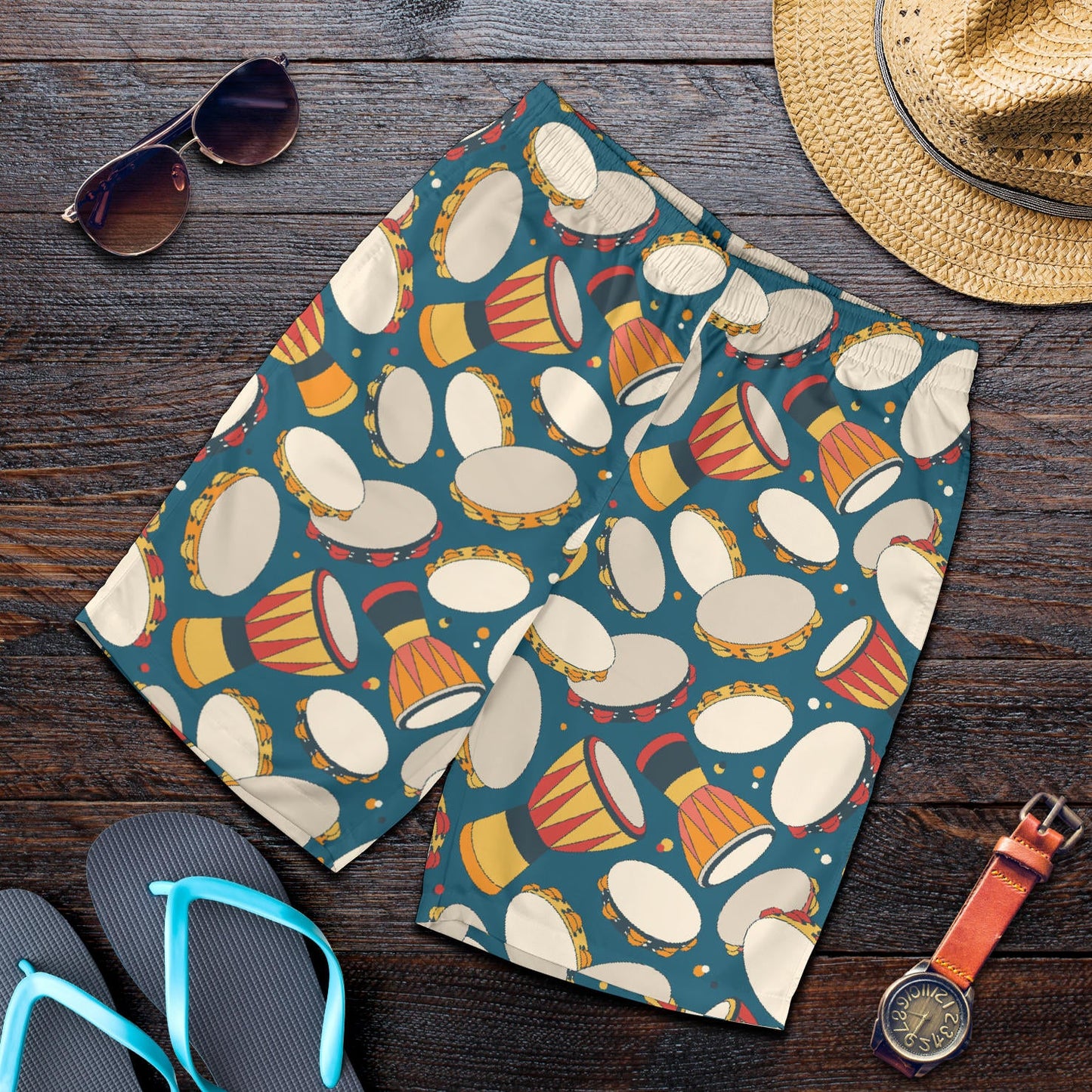 Tambourine Pattern Print Design 01 Mens Shorts