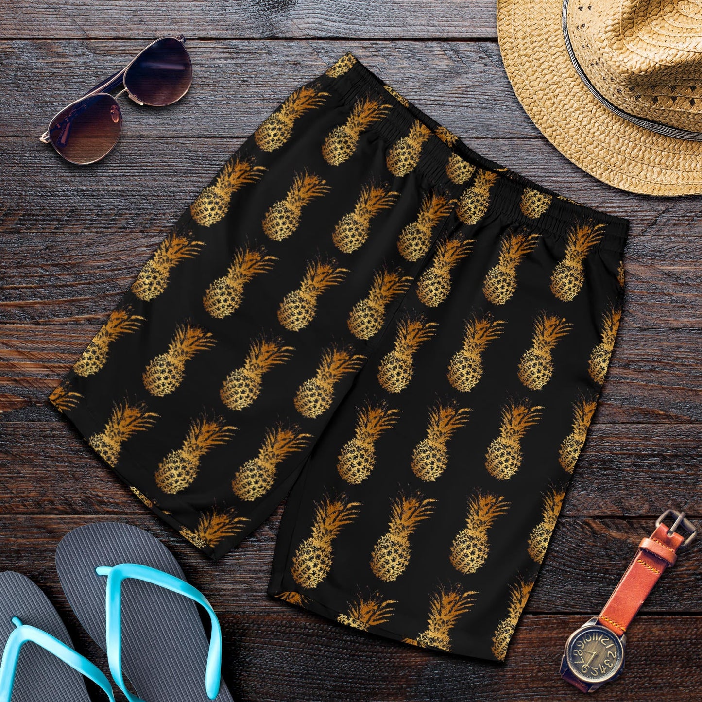 Pineapple Pattern Print Design A02 Mens Shorts