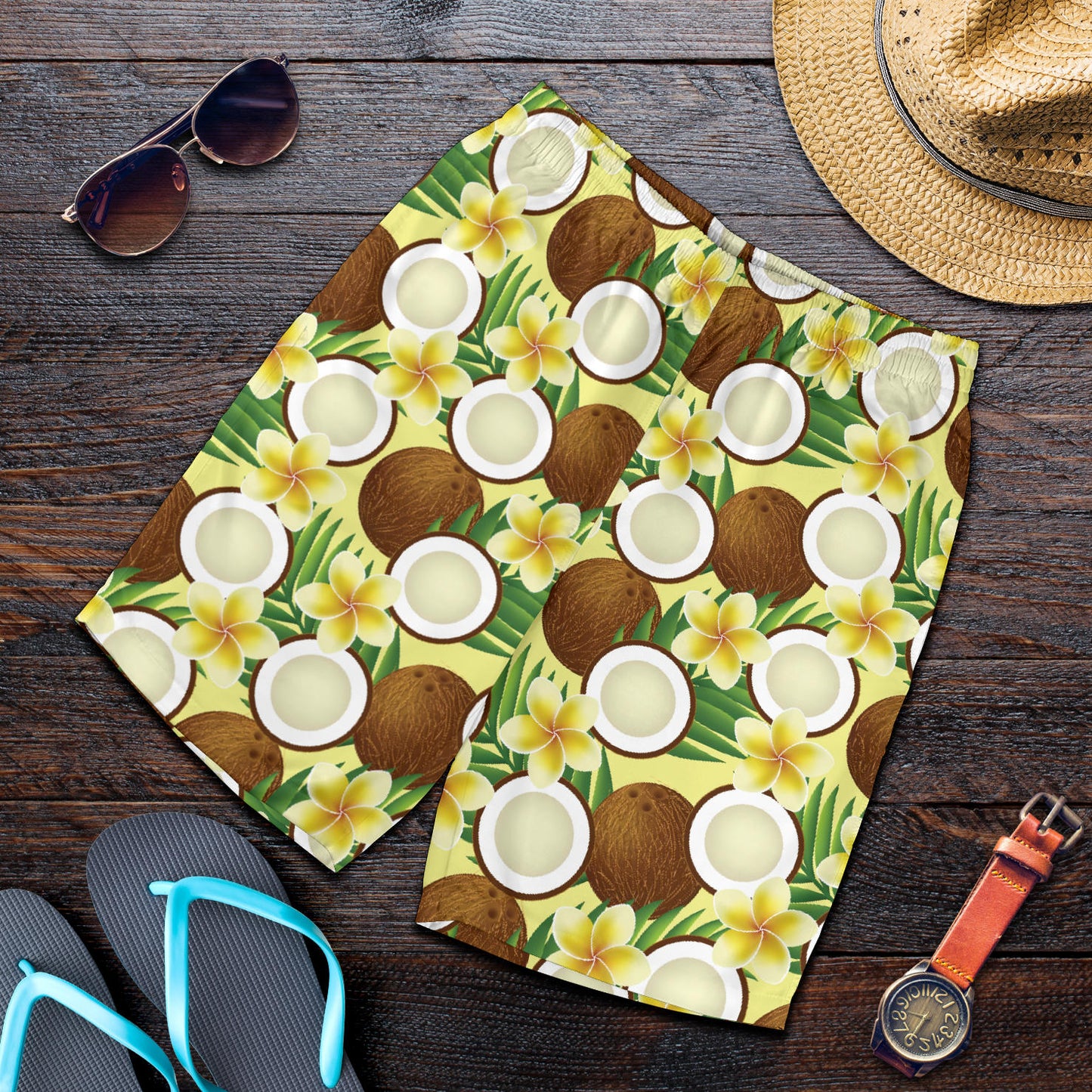 Coconut Pattern Print Design CN02 Mens Shorts
