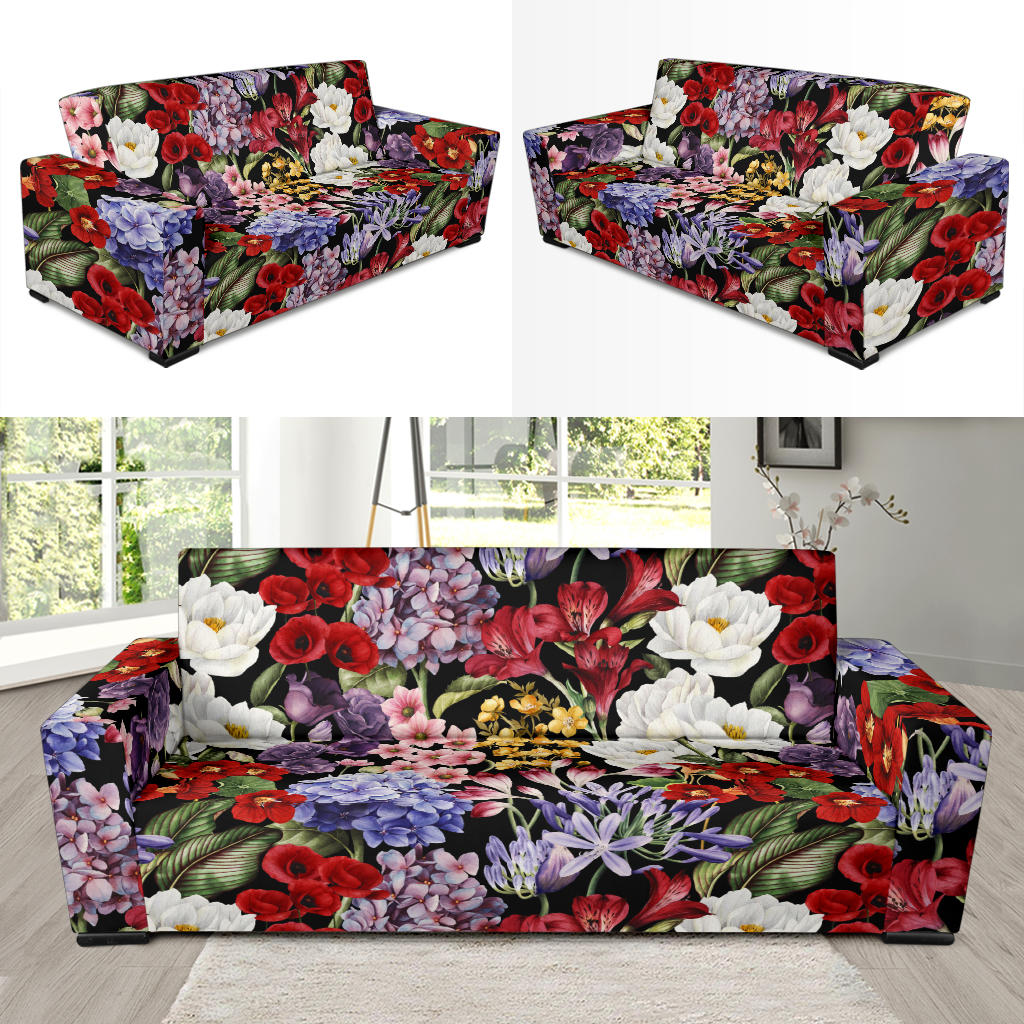 Summer Floral Pattern Print Design SF04 Sofa Slipcover