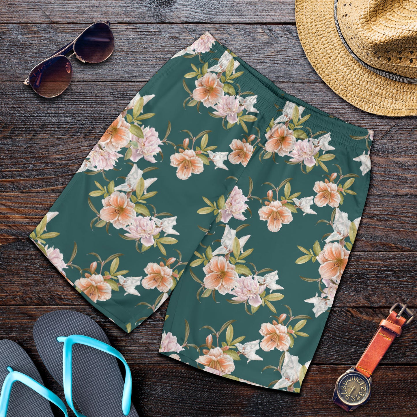 Iris Pattern Print Design IR01 Mens Shorts
