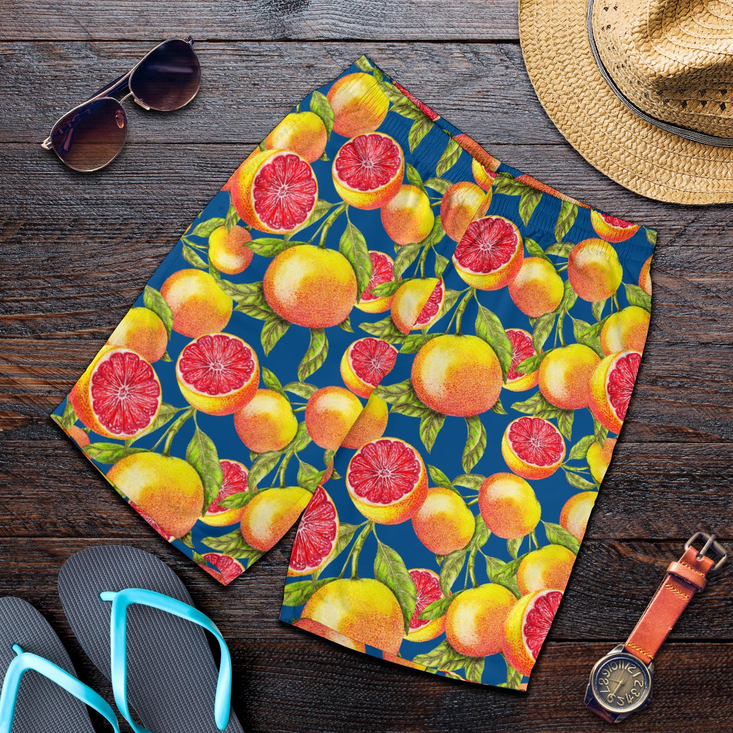 Grapefruit Pattern Print Design GF04 Mens Shorts