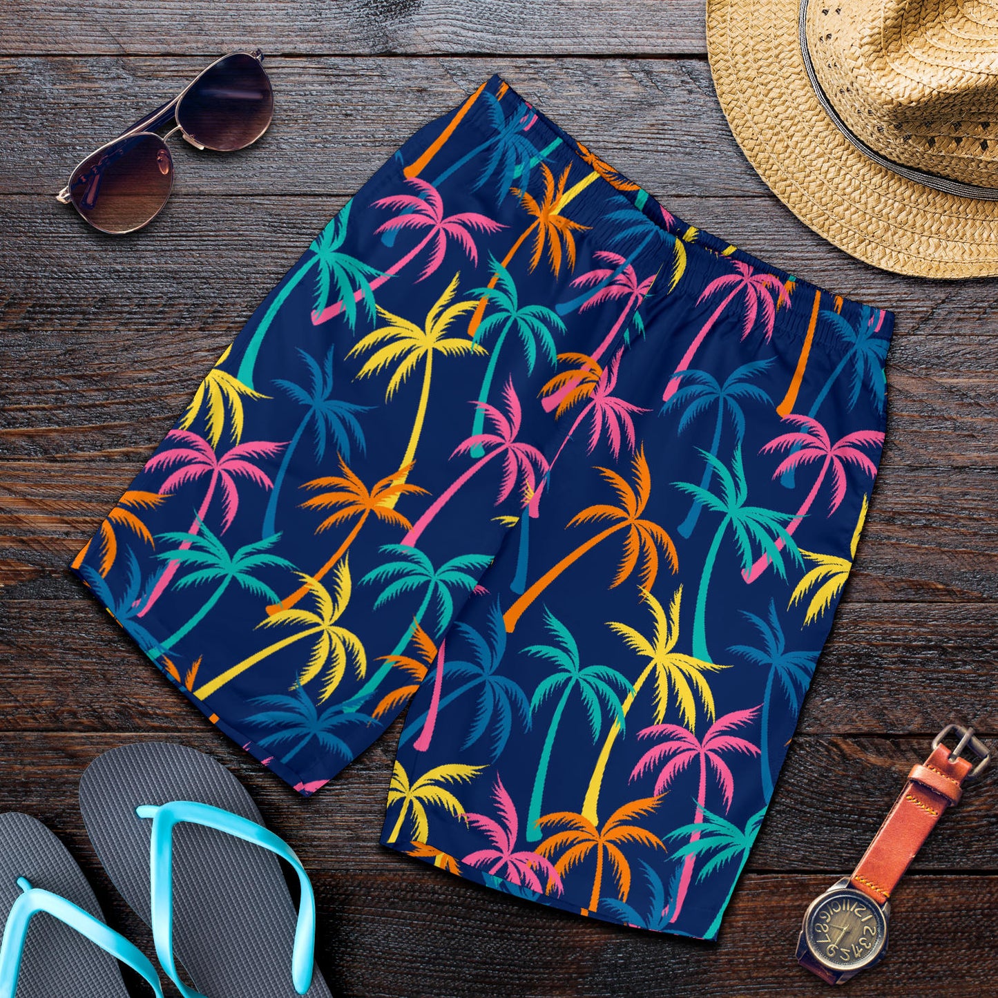 Palm Tree Pattern Print Design PT013 Mens Shorts