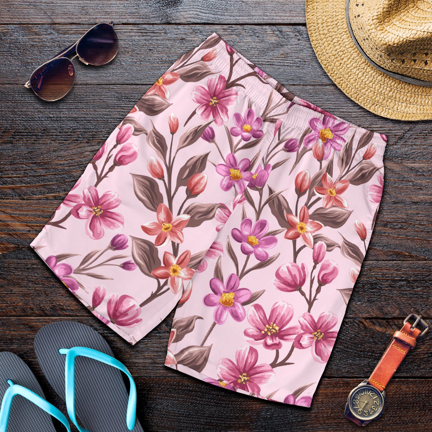 Summer Floral Pattern Print Design SF09 Mens Shorts