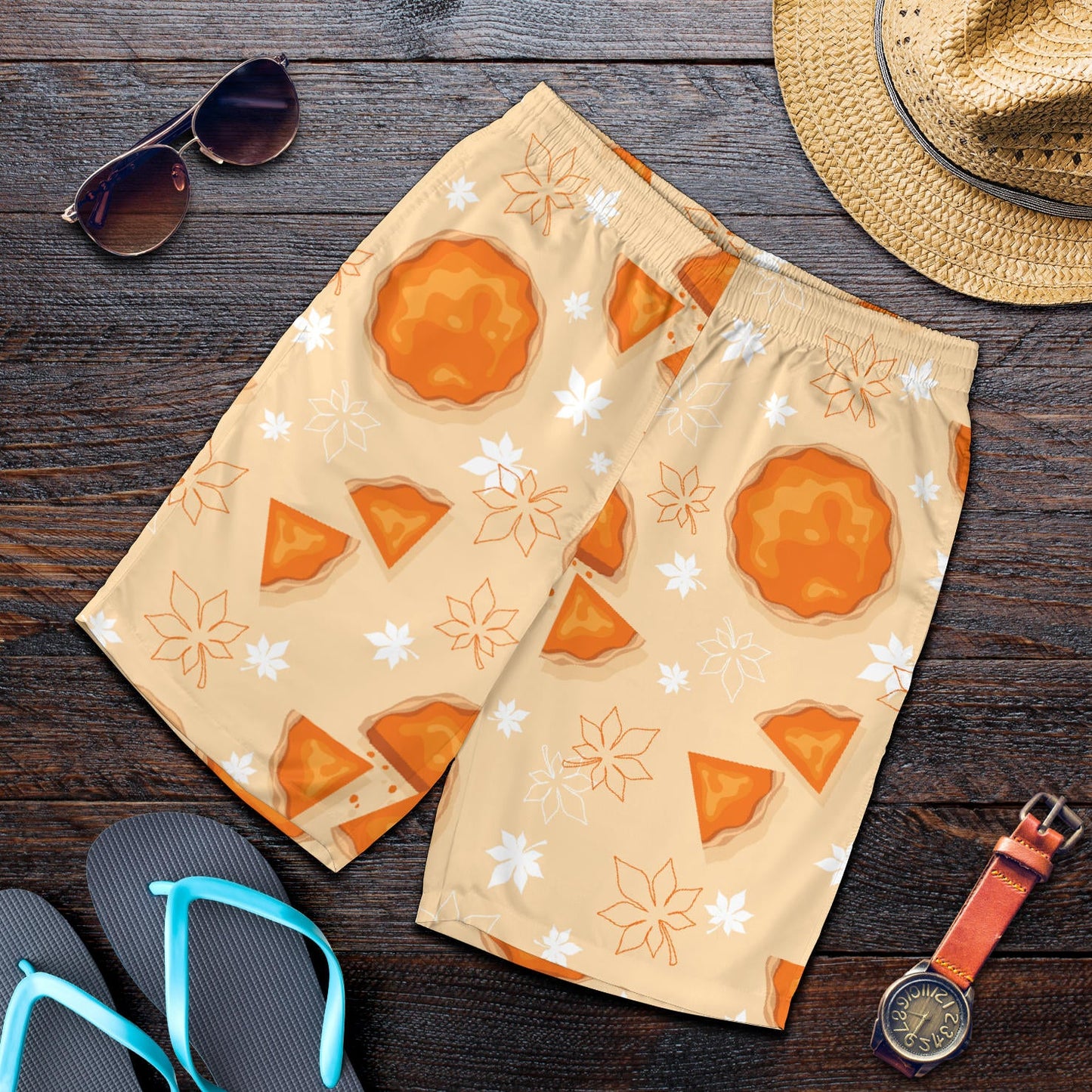 Pie Pattern Print Design A01 Mens Shorts