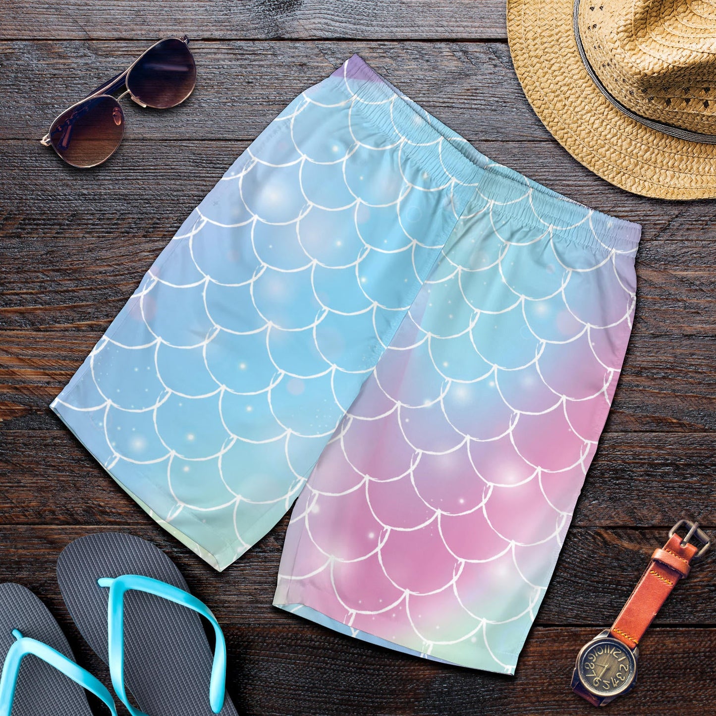 Rainbow Pattern Print Design A06 Mens Shorts
