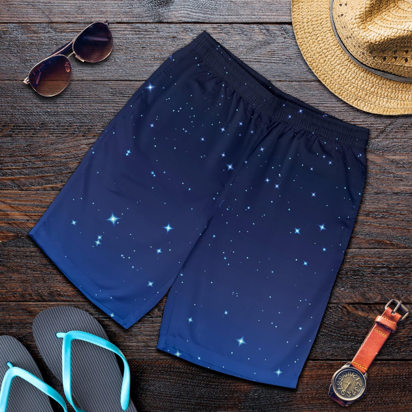 Night sky Pattern Print Design A01 Mens Shorts