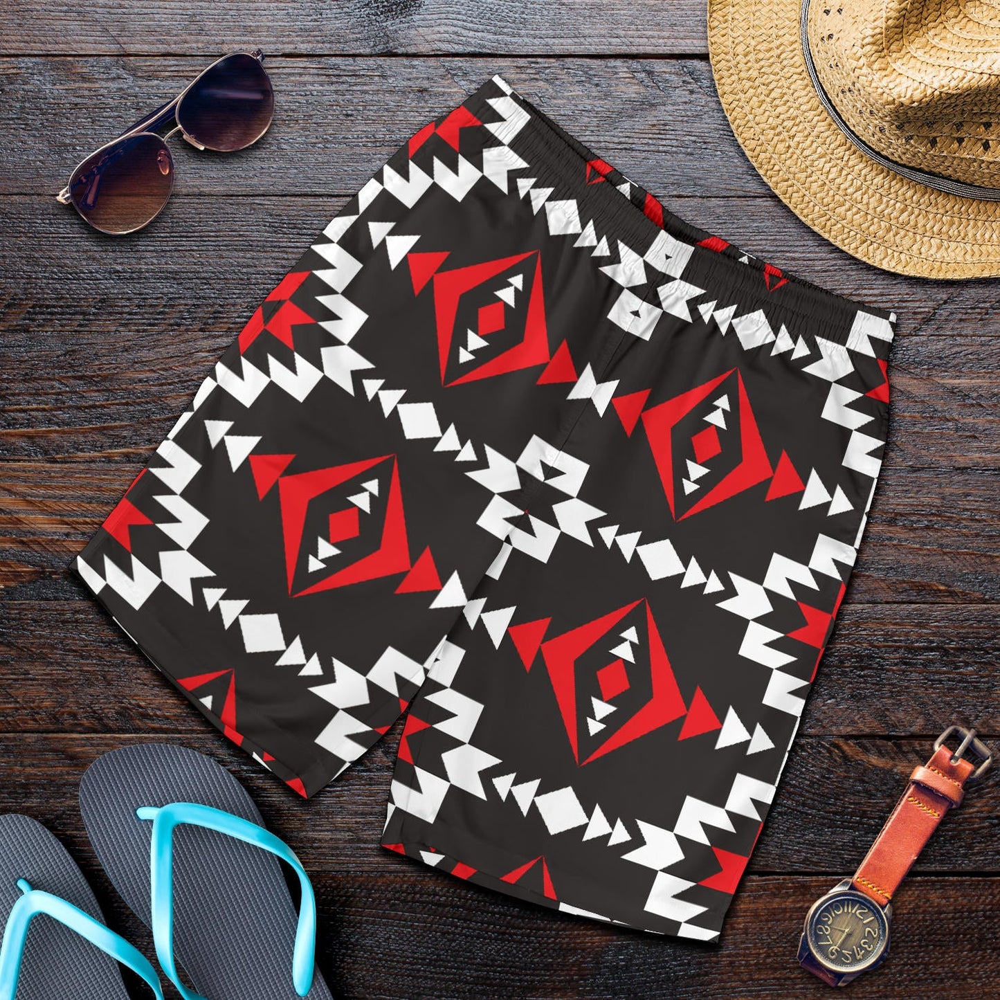 Navajo Pattern Print Design A02 Mens Shorts