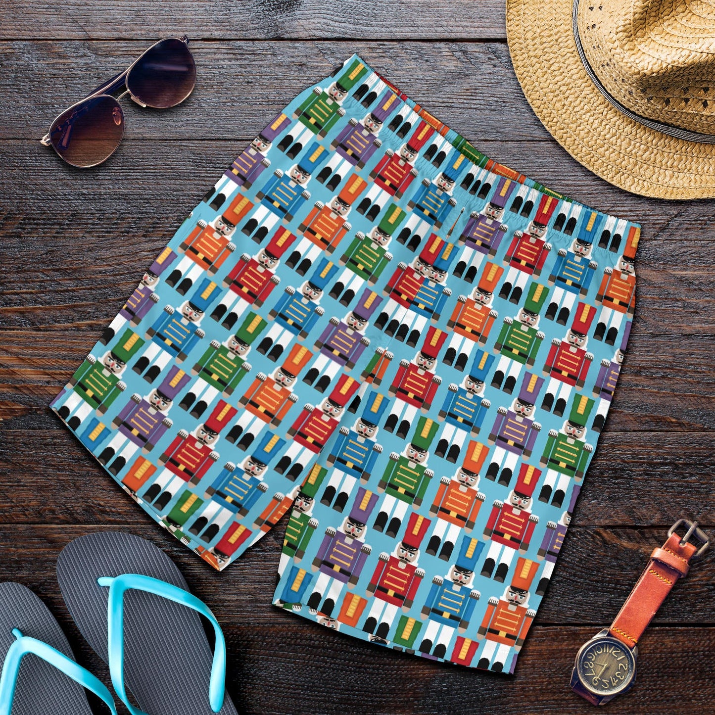 Nutcracker Pattern Print Design A02 Mens Shorts