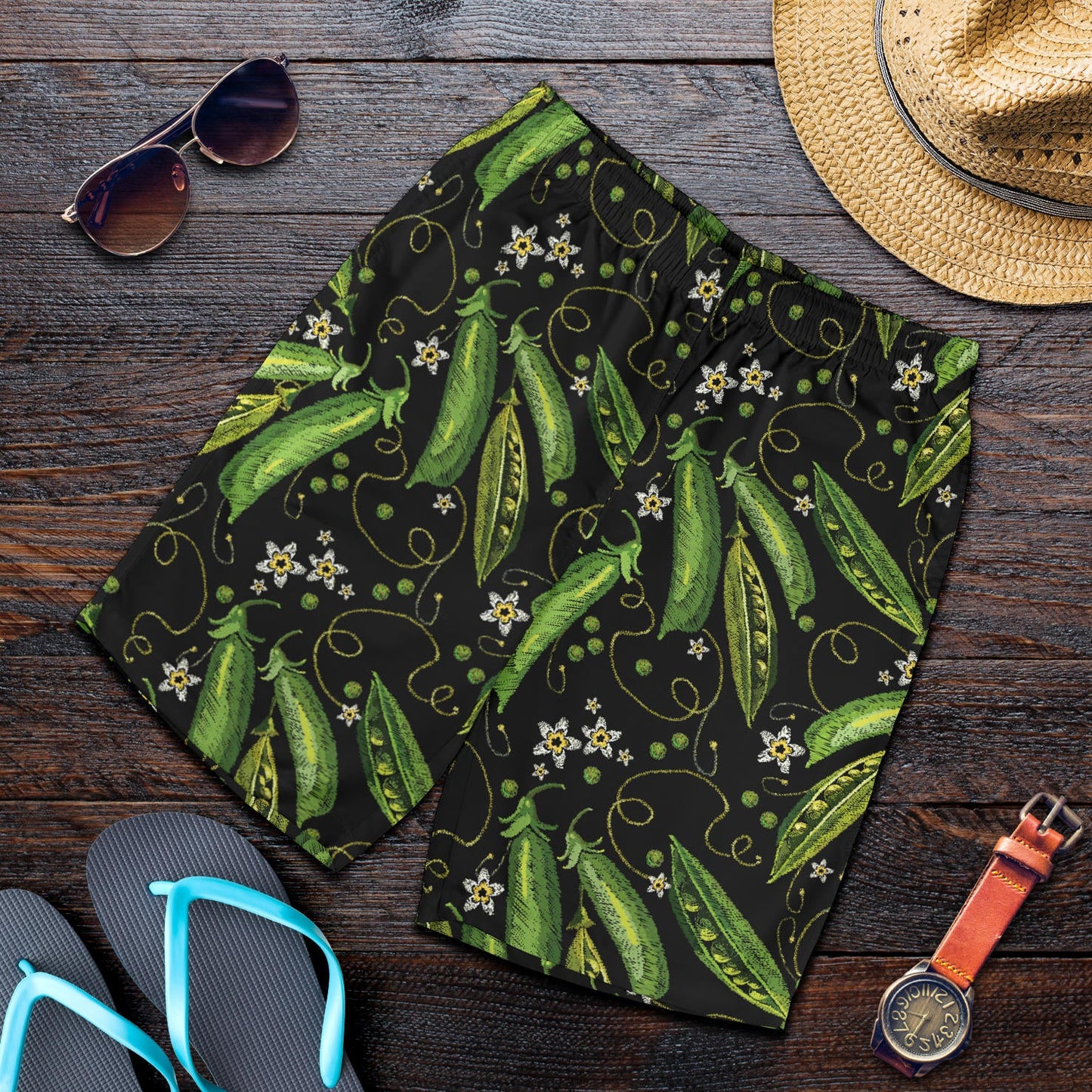 Peas Pattern Print Design A02 Mens Shorts