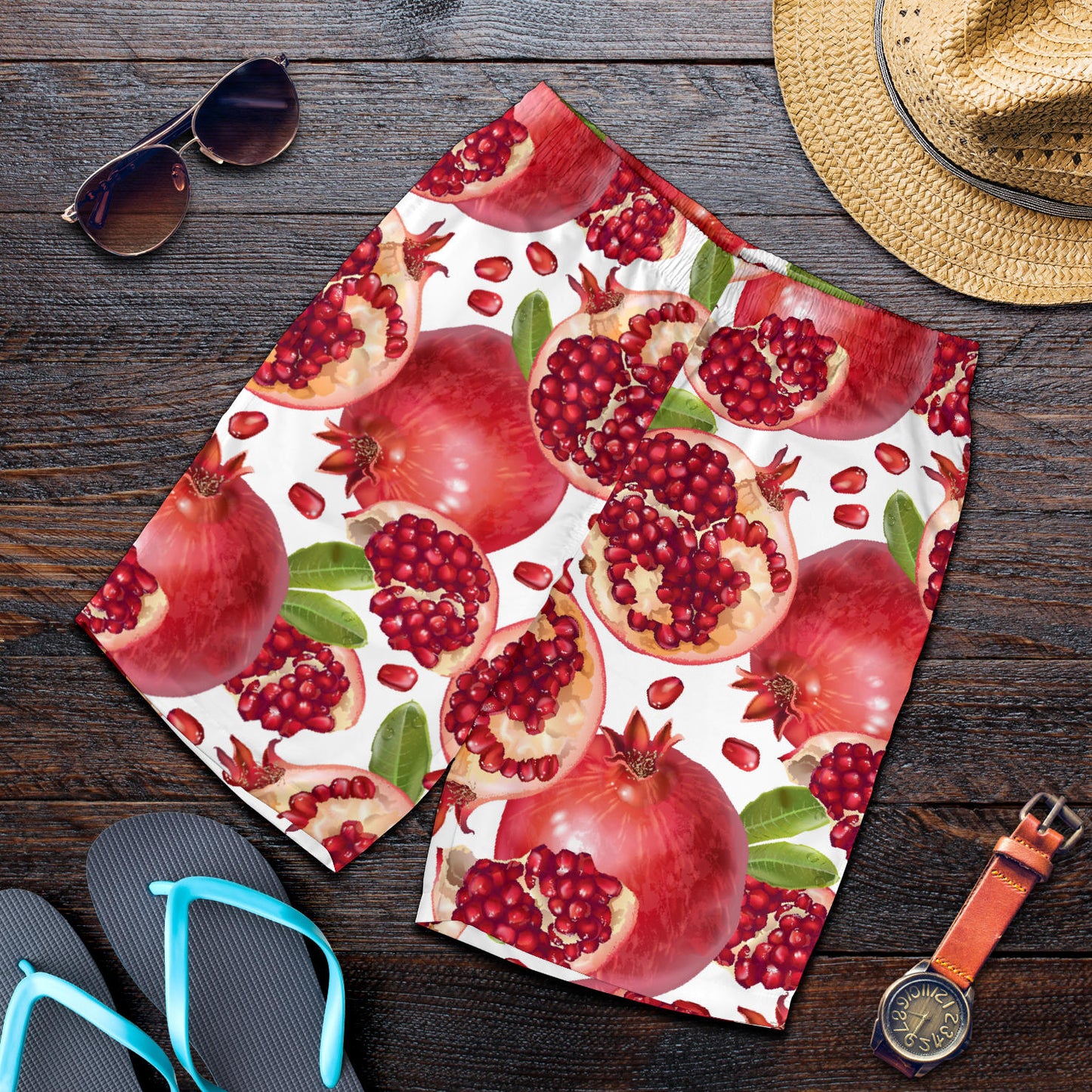 Pomegranate Pattern Print Design PG03 Mens Shorts