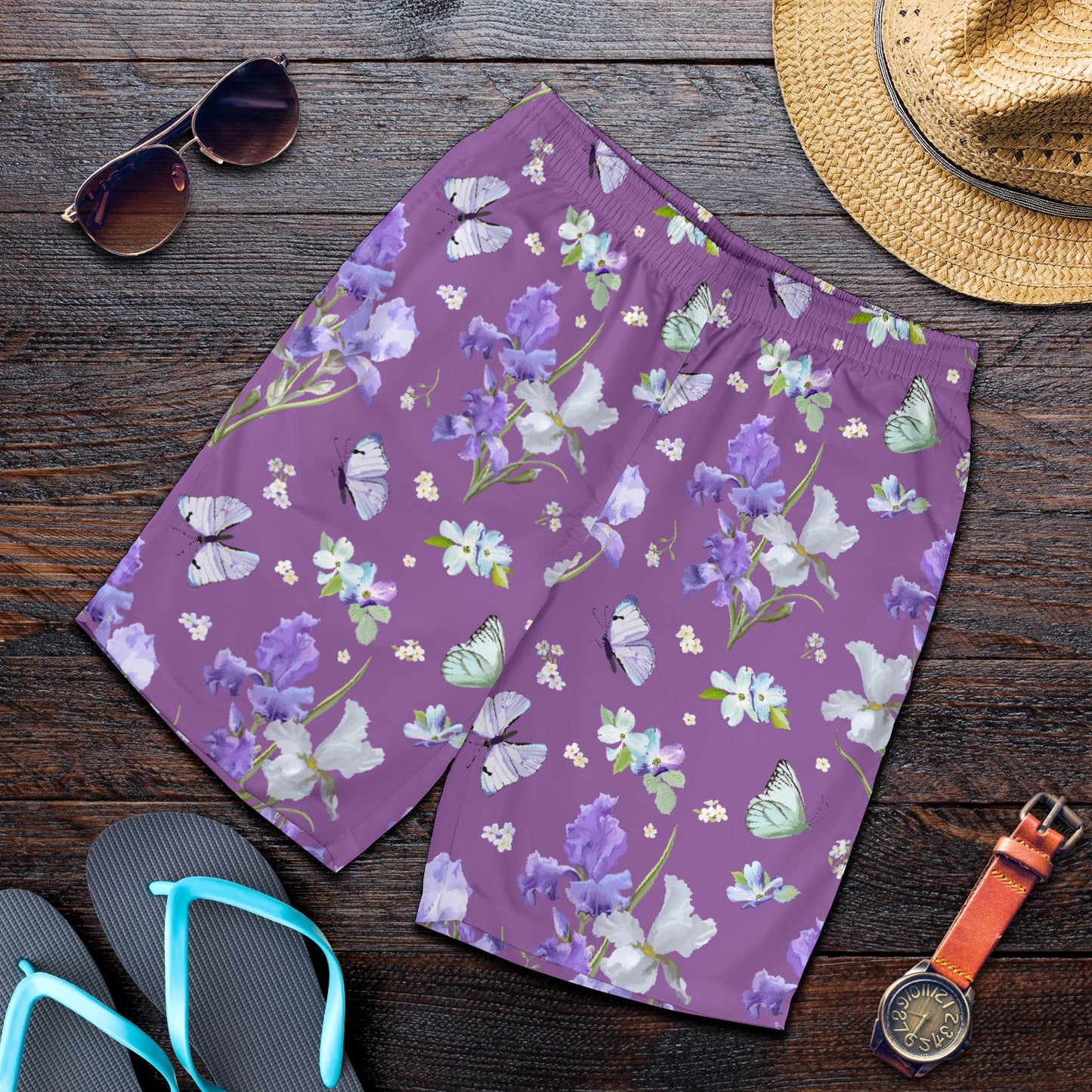 Iris Pattern Print Design IR09 Mens Shorts