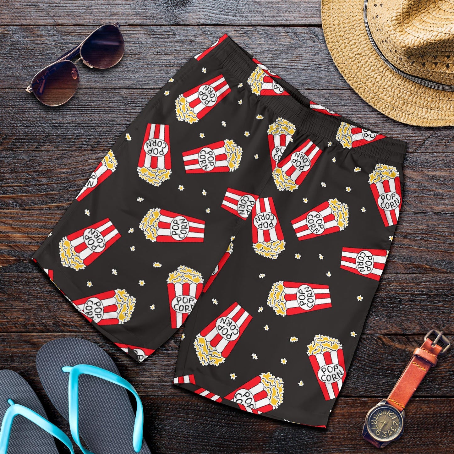 Popcorn Pattern Print Design A01 Mens Shorts