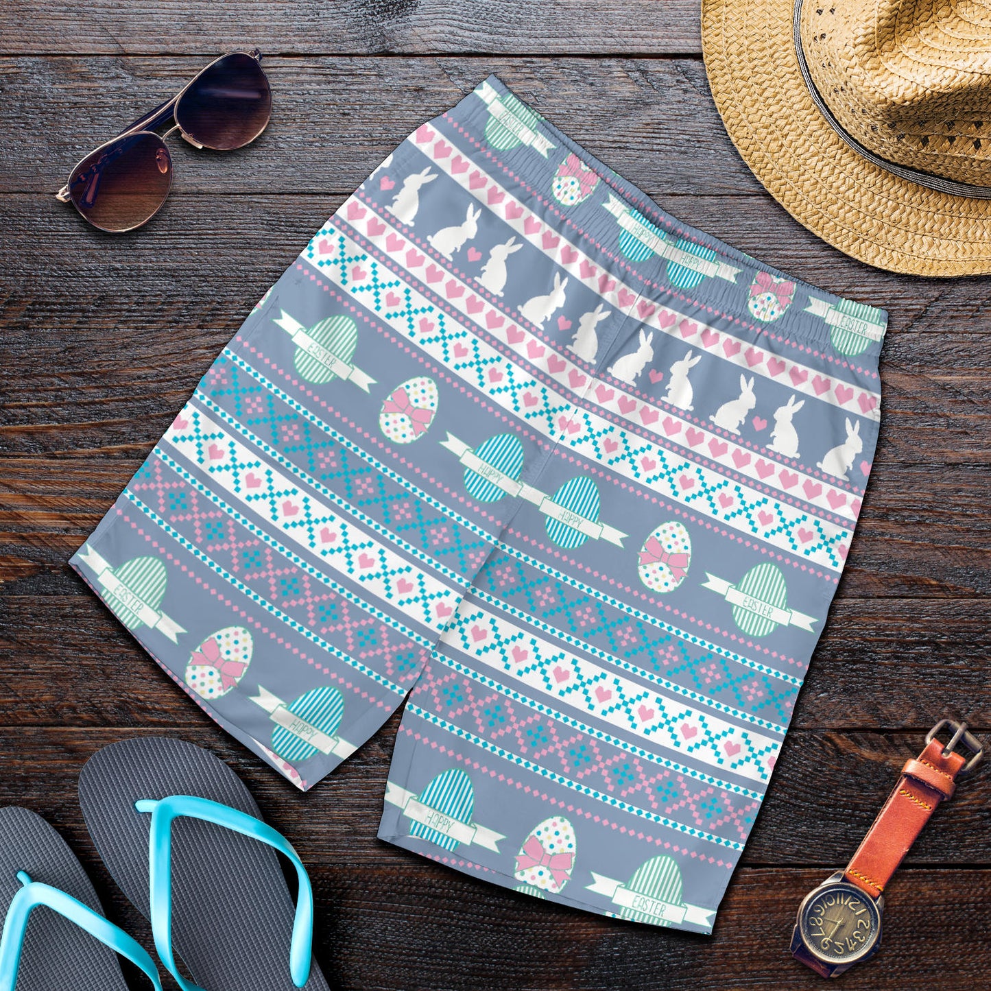 Easter Eggs Pattern Print Design RB013 Mens Shorts