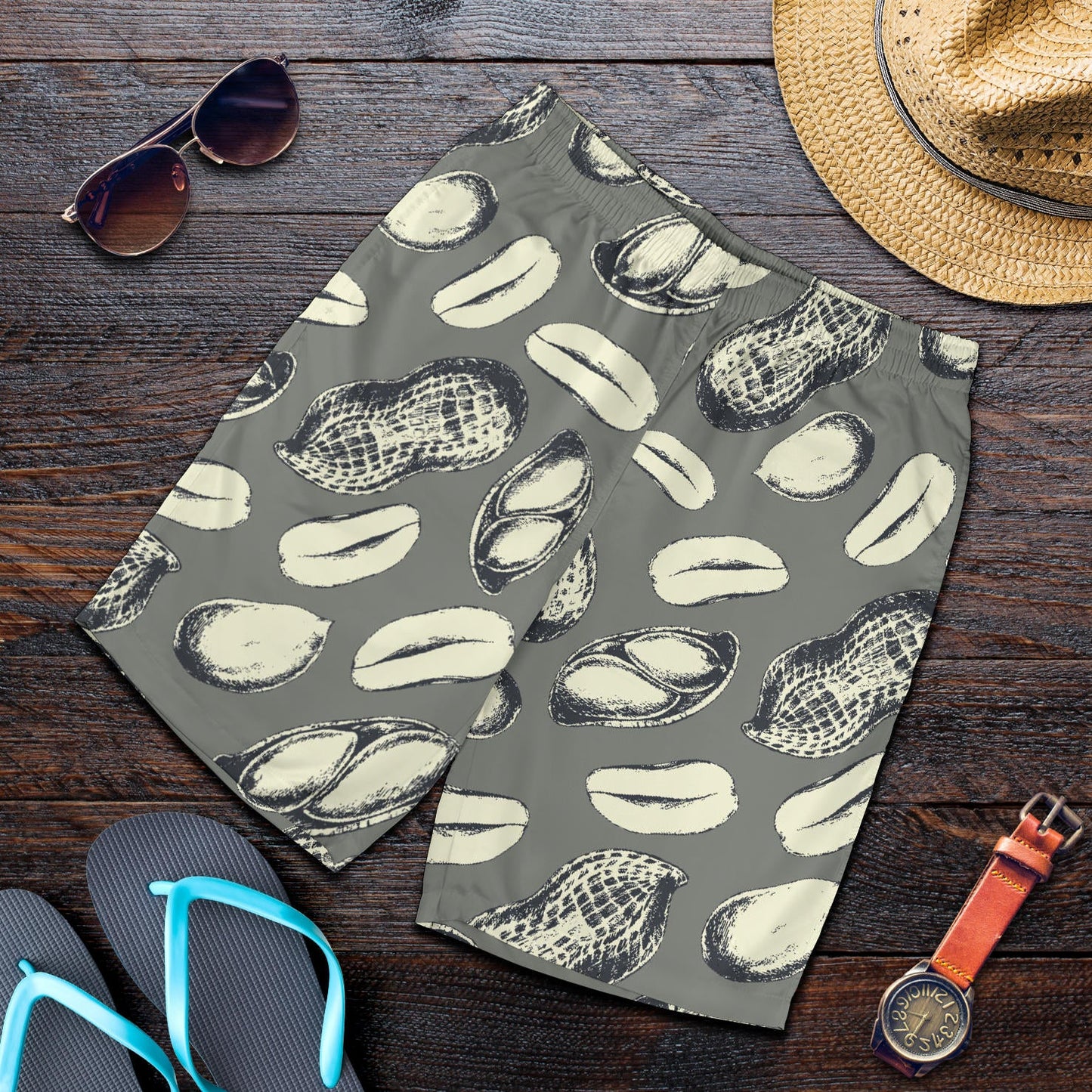Peanut Pattern Print Design A01 Mens Shorts