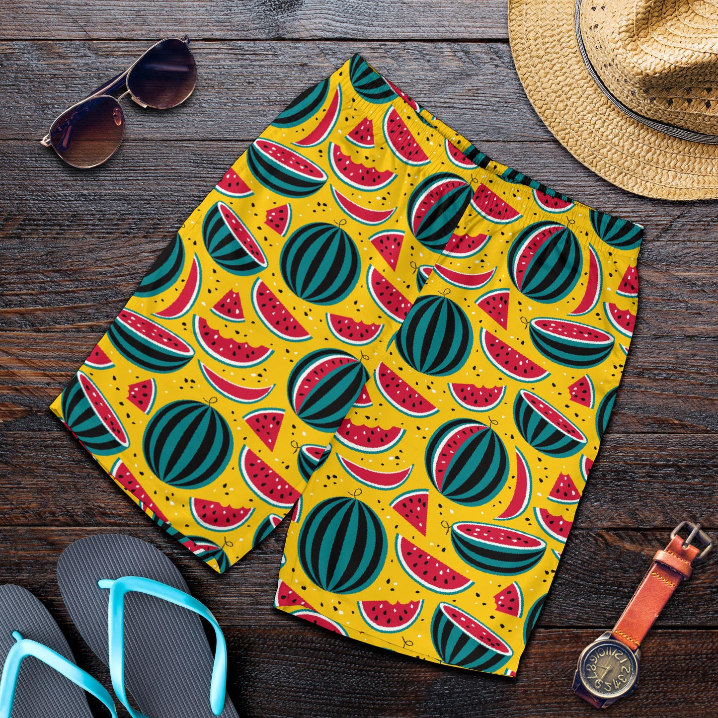 Watermelon Pattern Print Design WM02 Mens Shorts