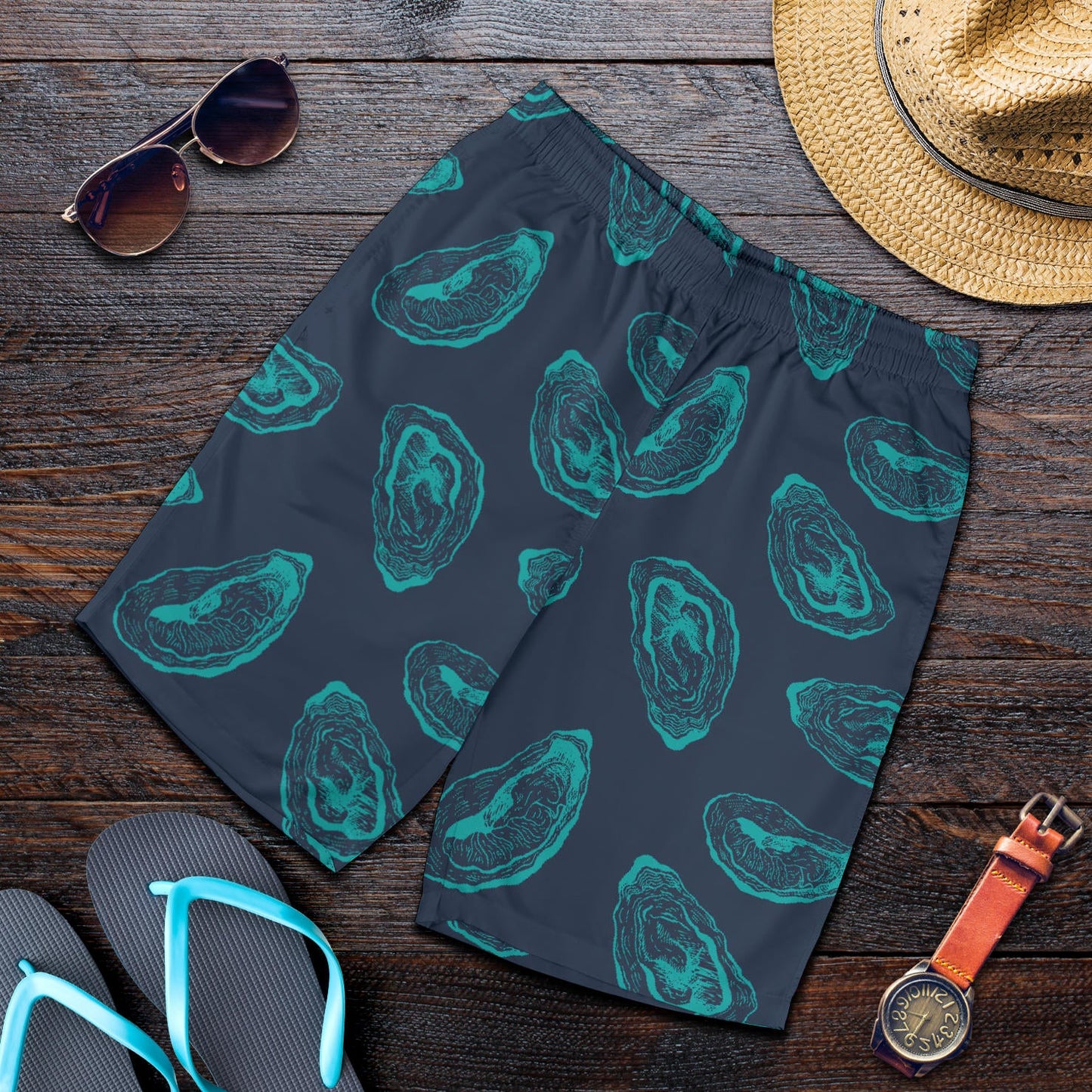 Oyster Pattern Print Design 01 Mens Shorts