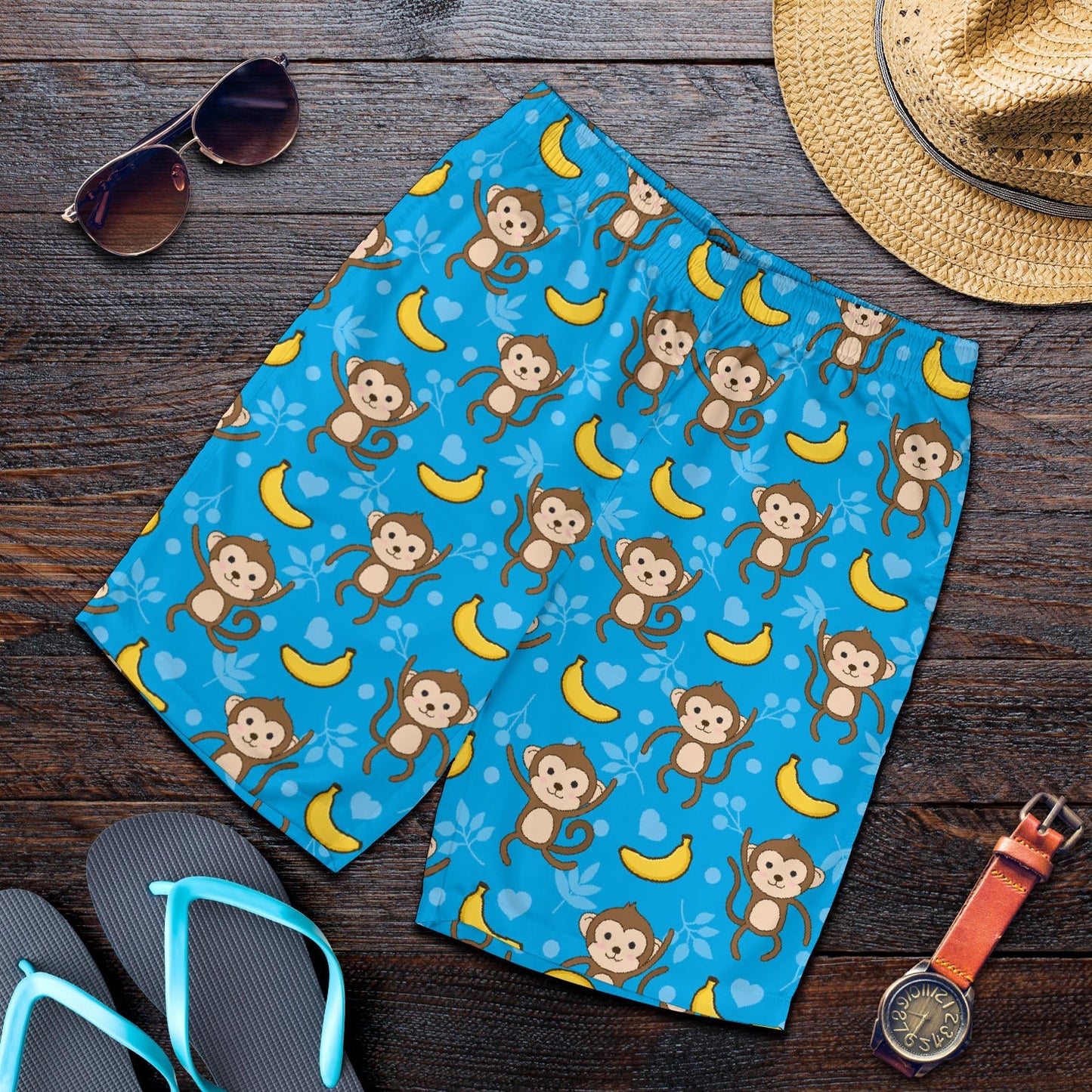 Monkey Pattern Print Design 05 Mens Shorts