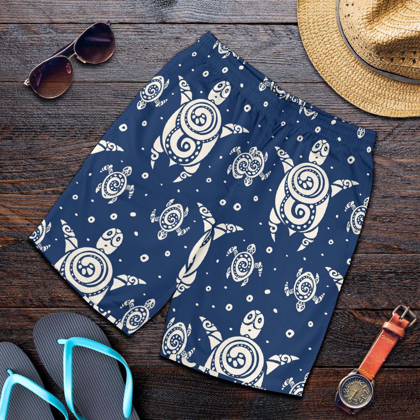 Sea Turtle Tribal Mens Shorts