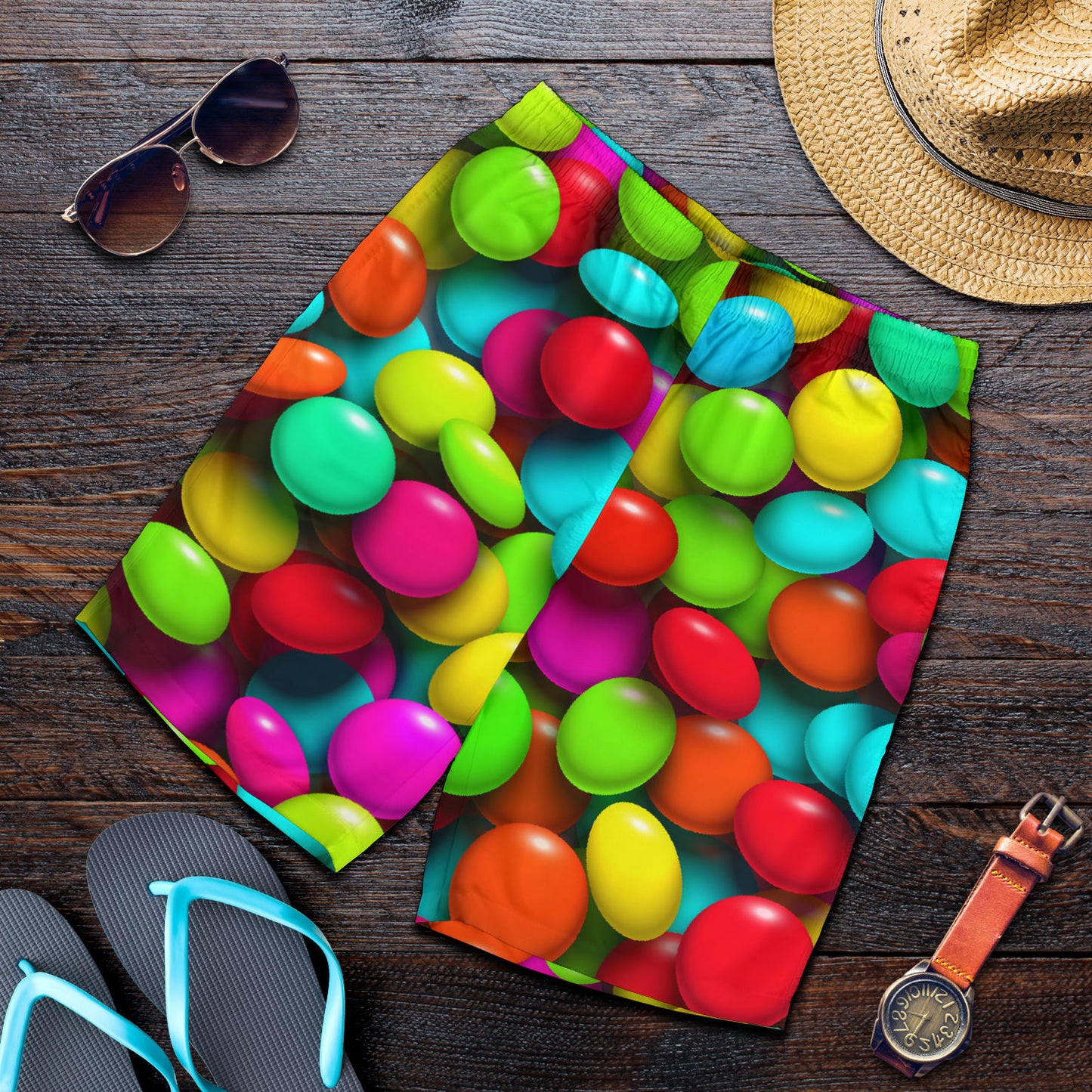 Candy Pattern Print Design CA03 Mens Shorts