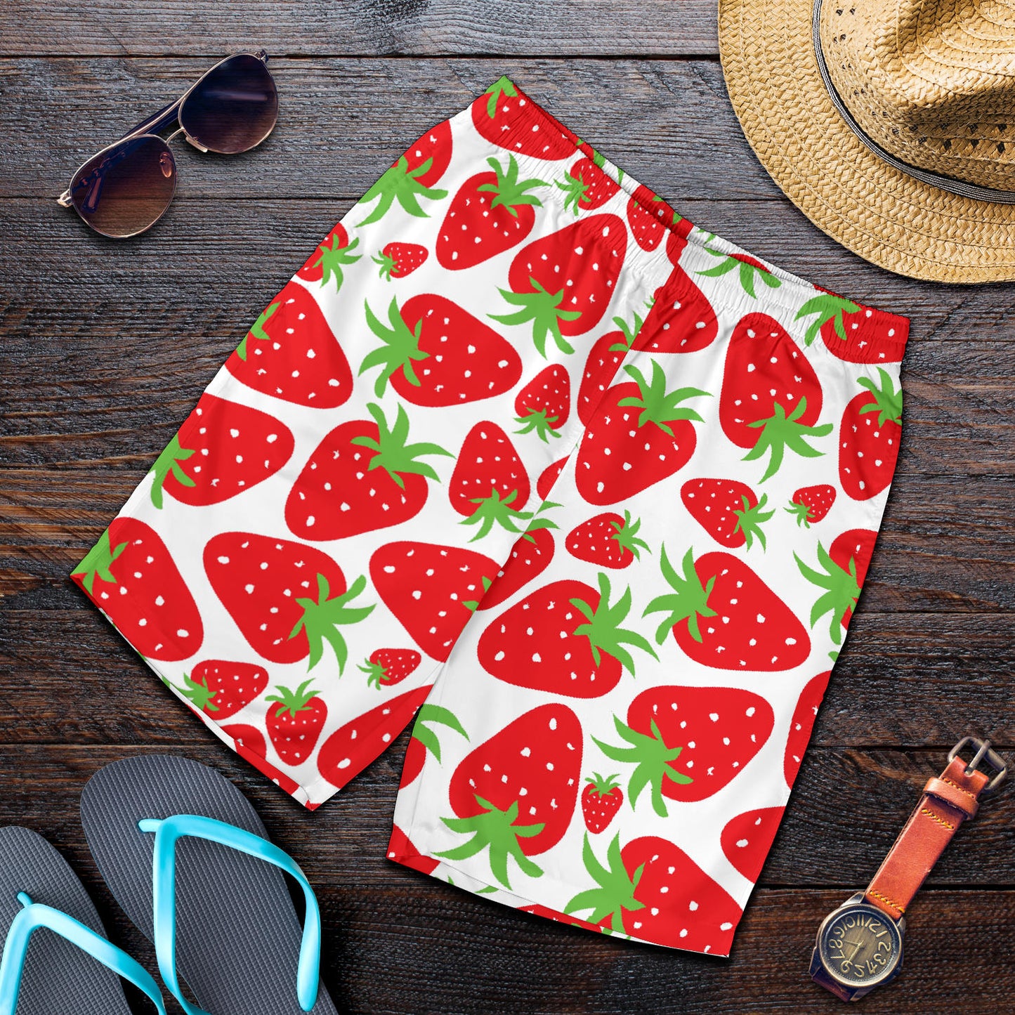 Strawberry Pattern Print Design SB01 Mens Shorts