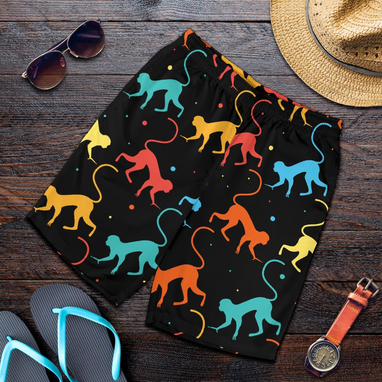 Monkey Pattern Print Design 01 Mens Shorts