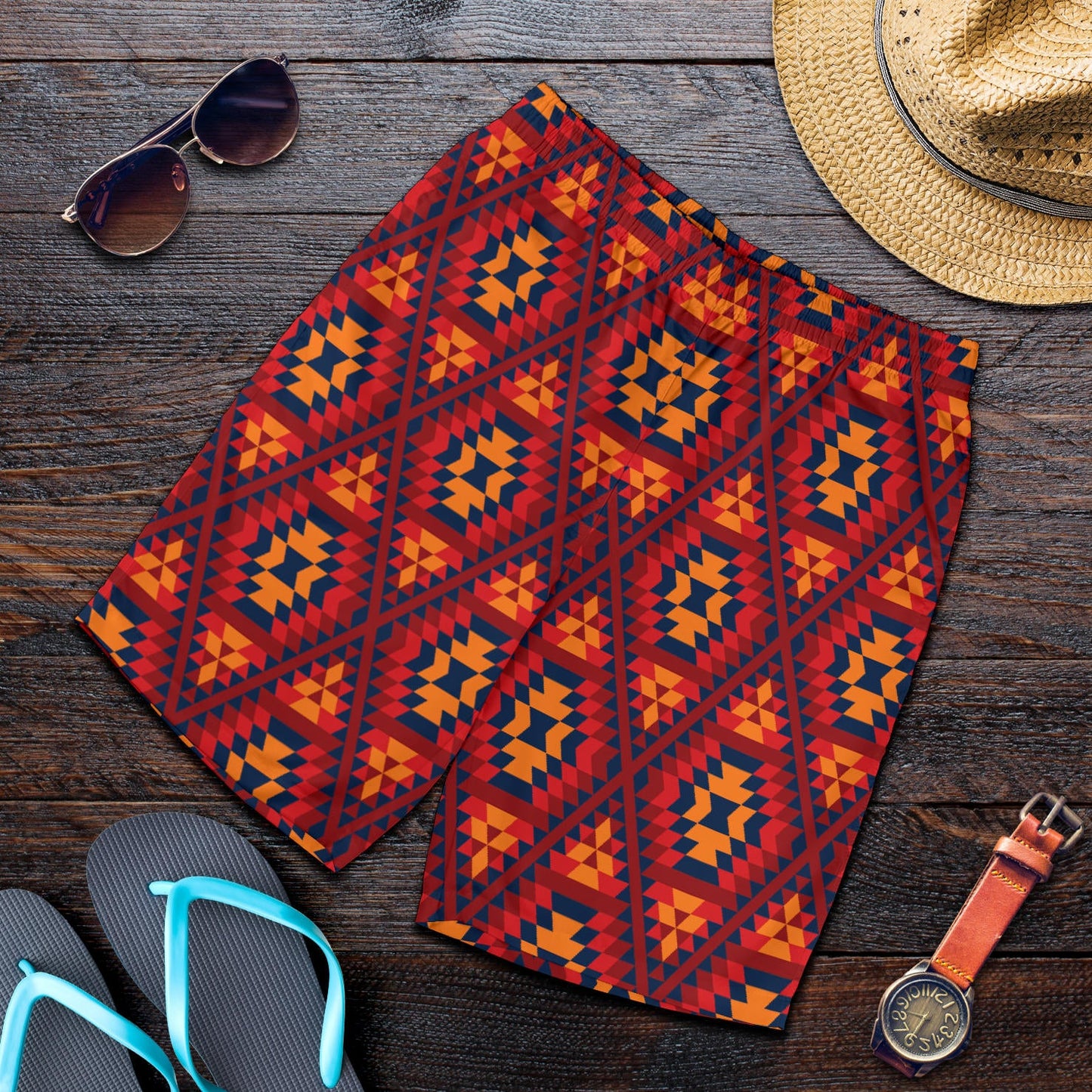 Navajo Pattern Print Design A03 Mens Shorts
