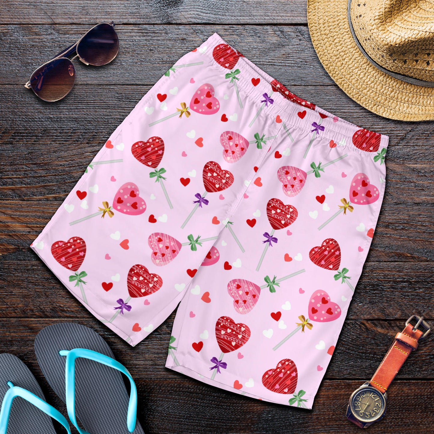 Lollipop Pattern Print Design LL07 Mens Shorts