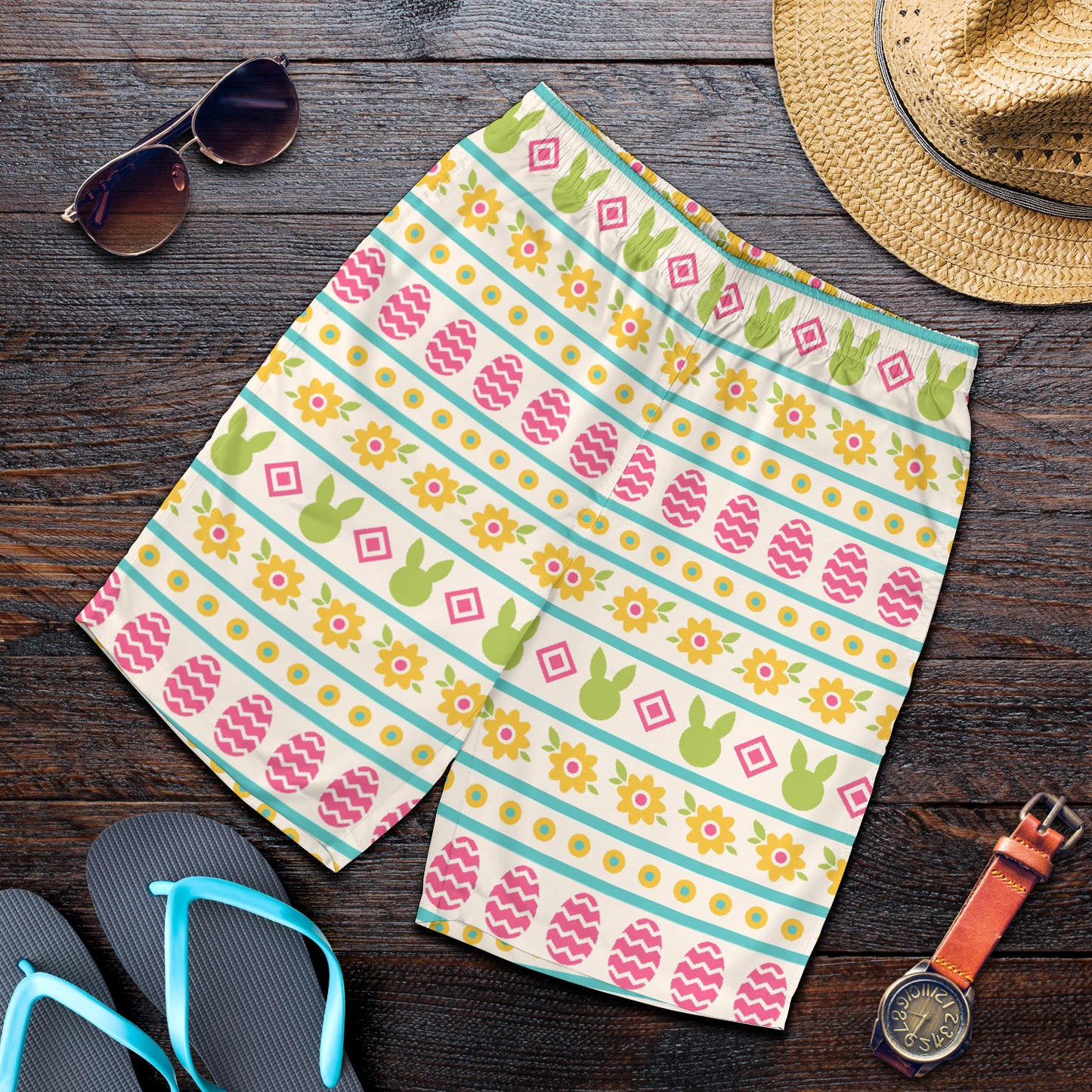 Easter Eggs Pattern Print Design RB016 Mens Shorts