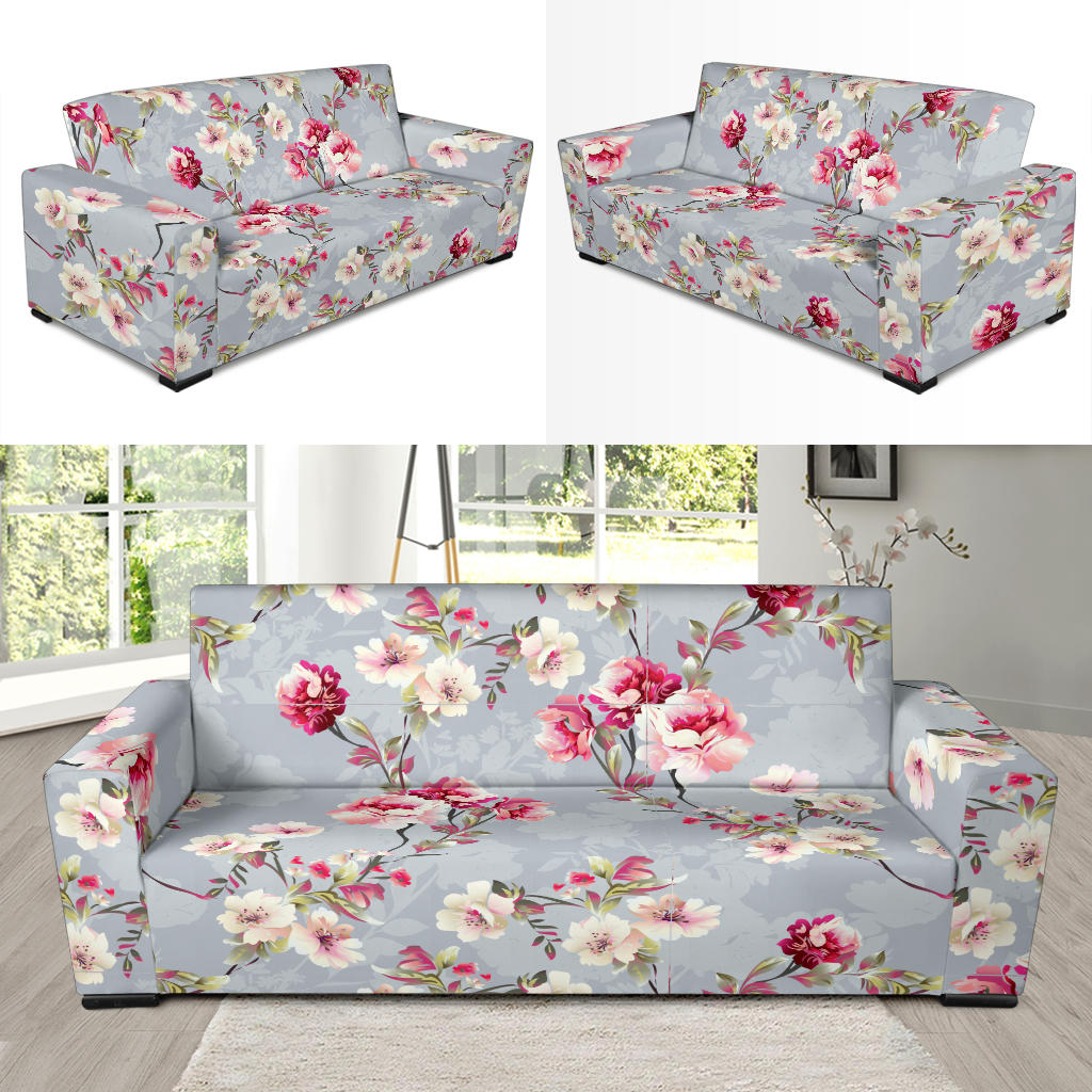 Summer Floral Pattern Print Design SF02 Sofa Slipcover