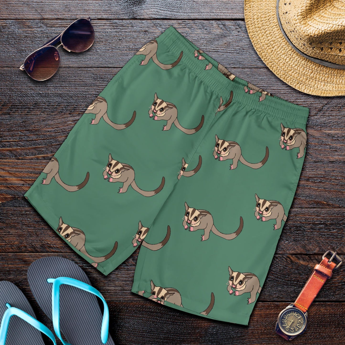Sugar Glider Pattern Print Design 01 Mens Shorts