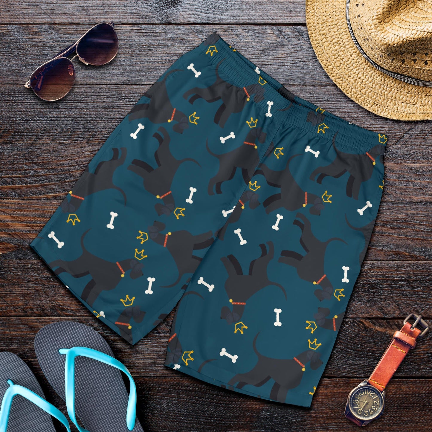 Schnauzers Pattern Print Design A04 Mens Shorts