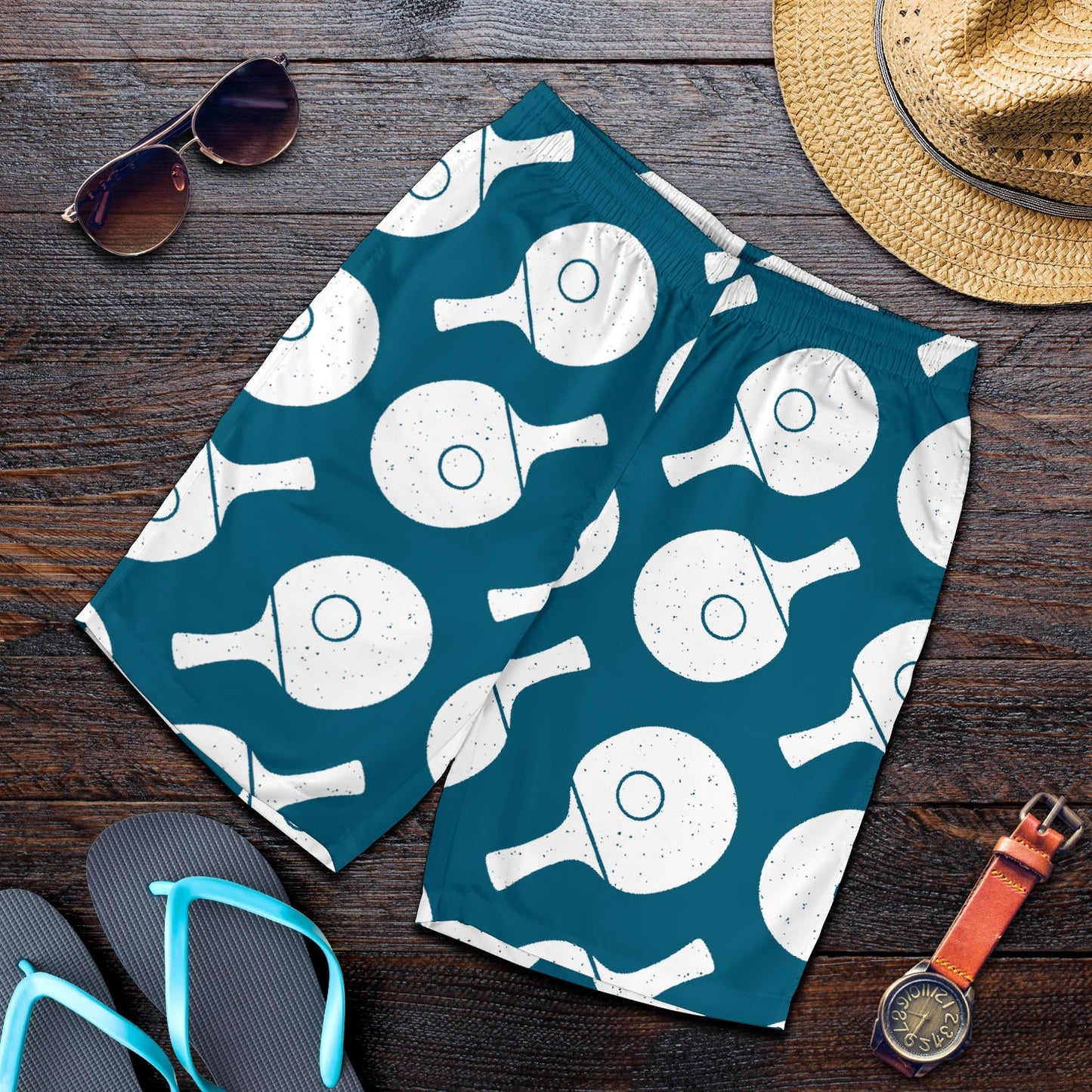 Ping Pong Pattern Print Design A02 Mens Shorts