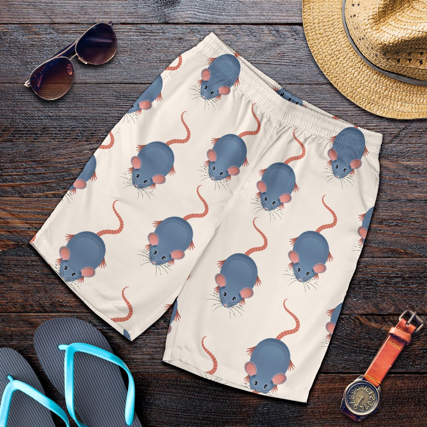 Rat Pattern Print Design 03 Mens Shorts