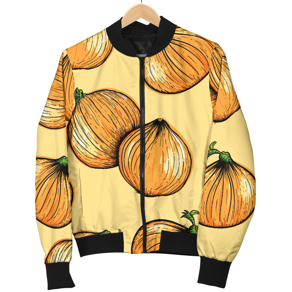 Onion Pattern Print Design A04 Women's Bomber Jacket