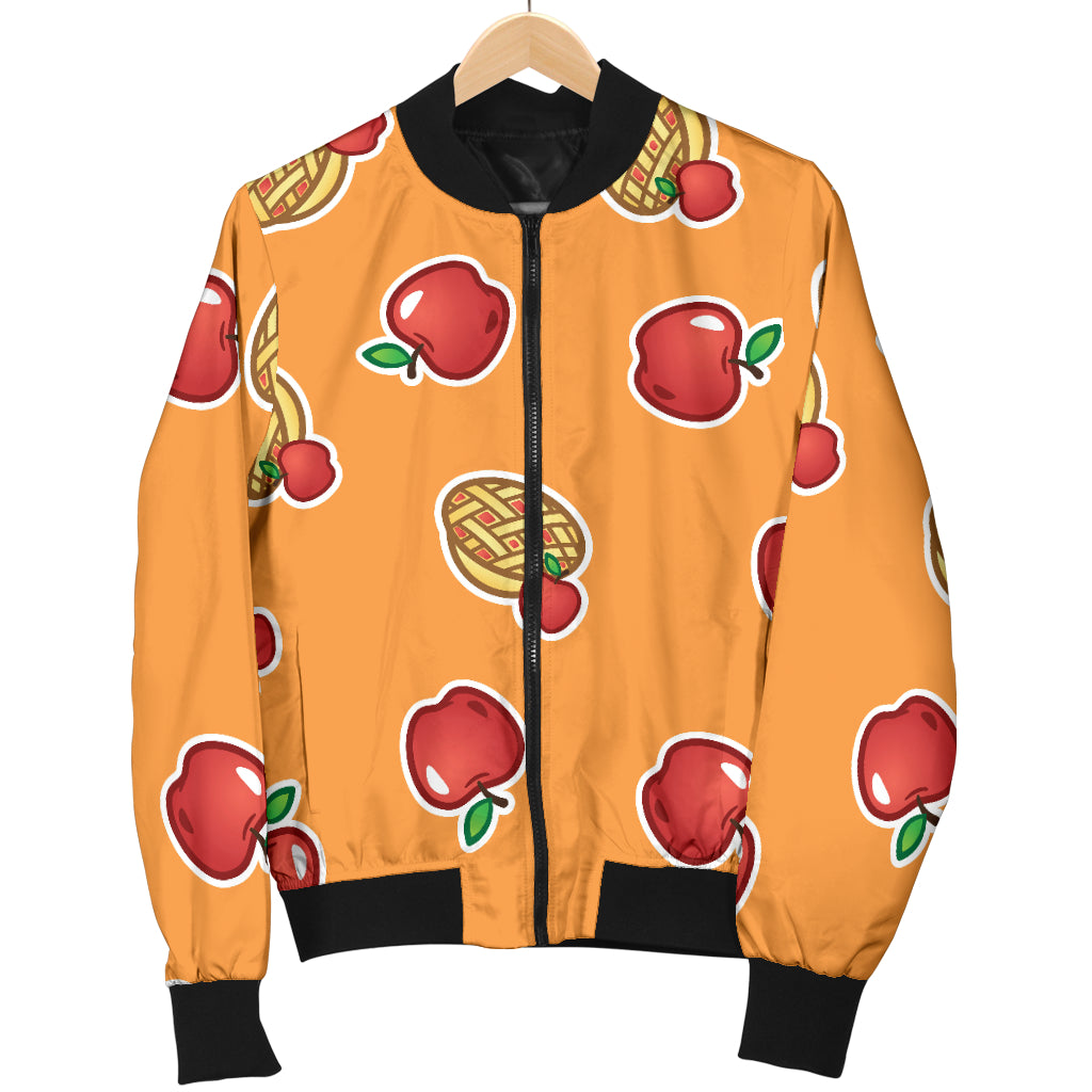 Apple Pie Pattern Print Design 02 Women's Bomber Jacket