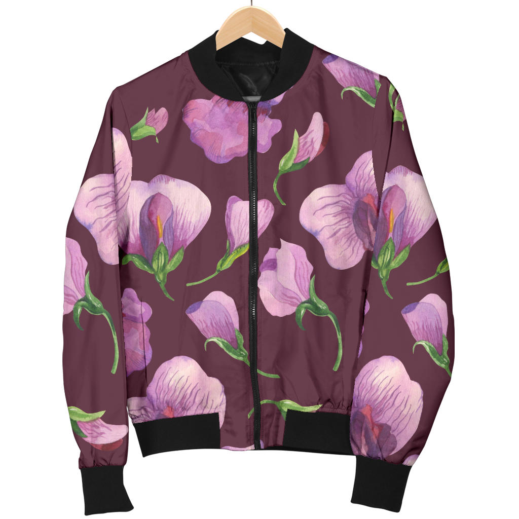 Peony Pattern Print Design PE010 Men Bomber Jacket