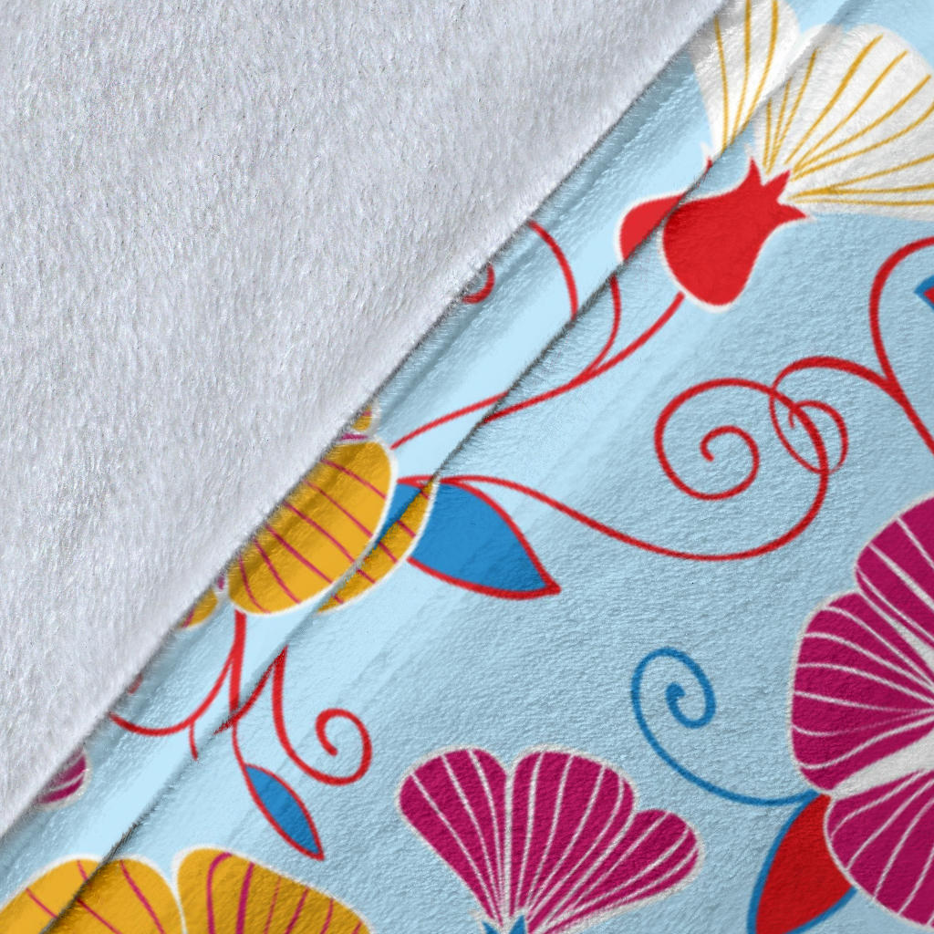 Morning Glory Pattern Print Design MG06 Fleece Blanket