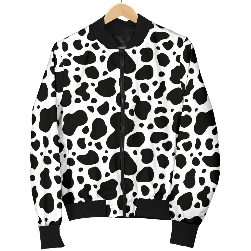 Cow Skin Pattern Print Design 04 Women's Bomber Jacket
