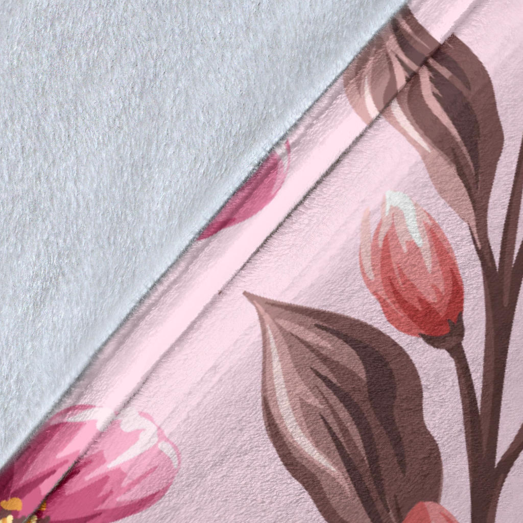 Summer Floral Pattern Print Design SF09 Fleece Blanket