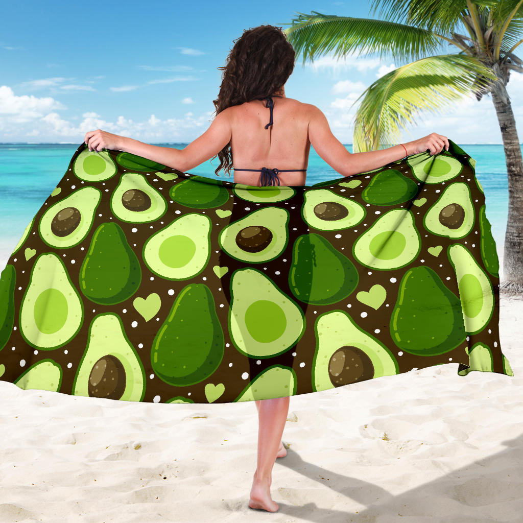 Avocado Pattern Print Design AC04 Sarong Pareo Wrap
