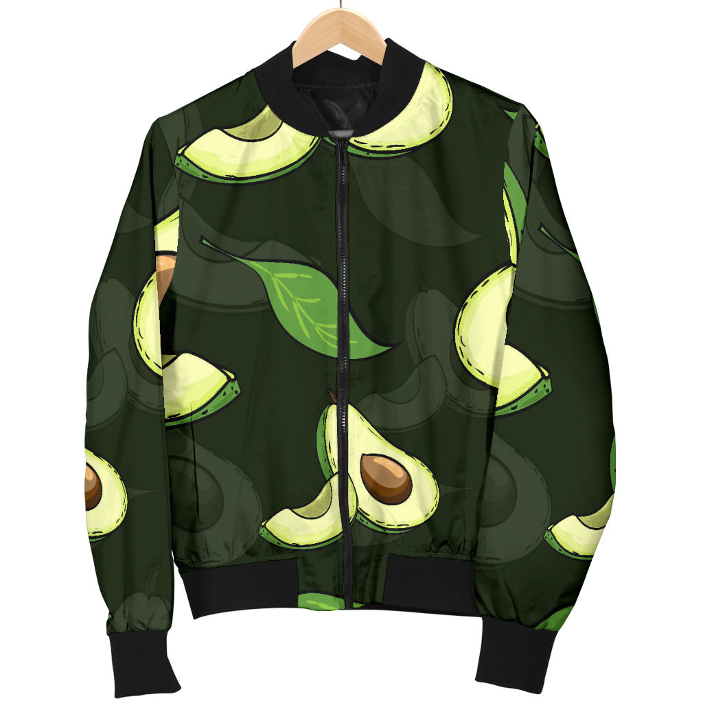 Avocado Pattern Print Design AC07 Women Bomber Jacket