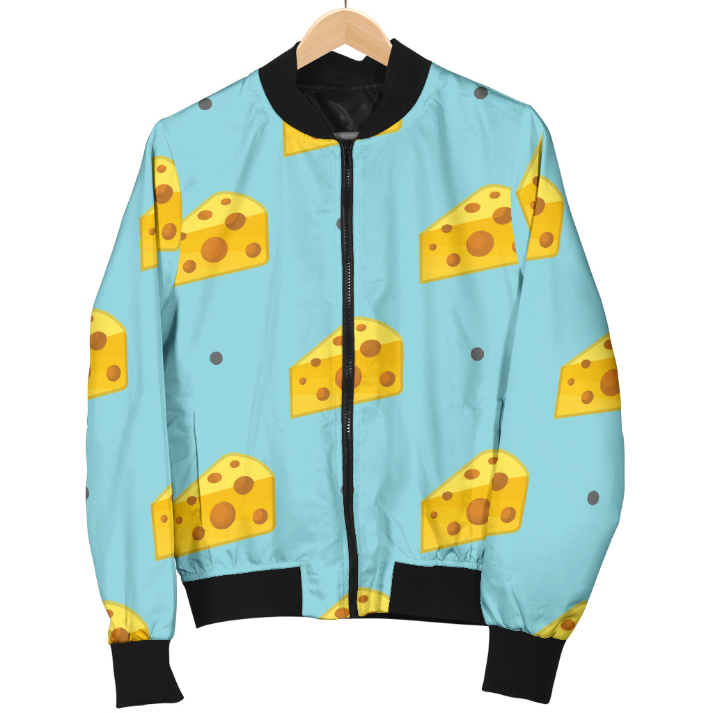 Cheese Pattern Print Design 02 Women's Bomber Jacket