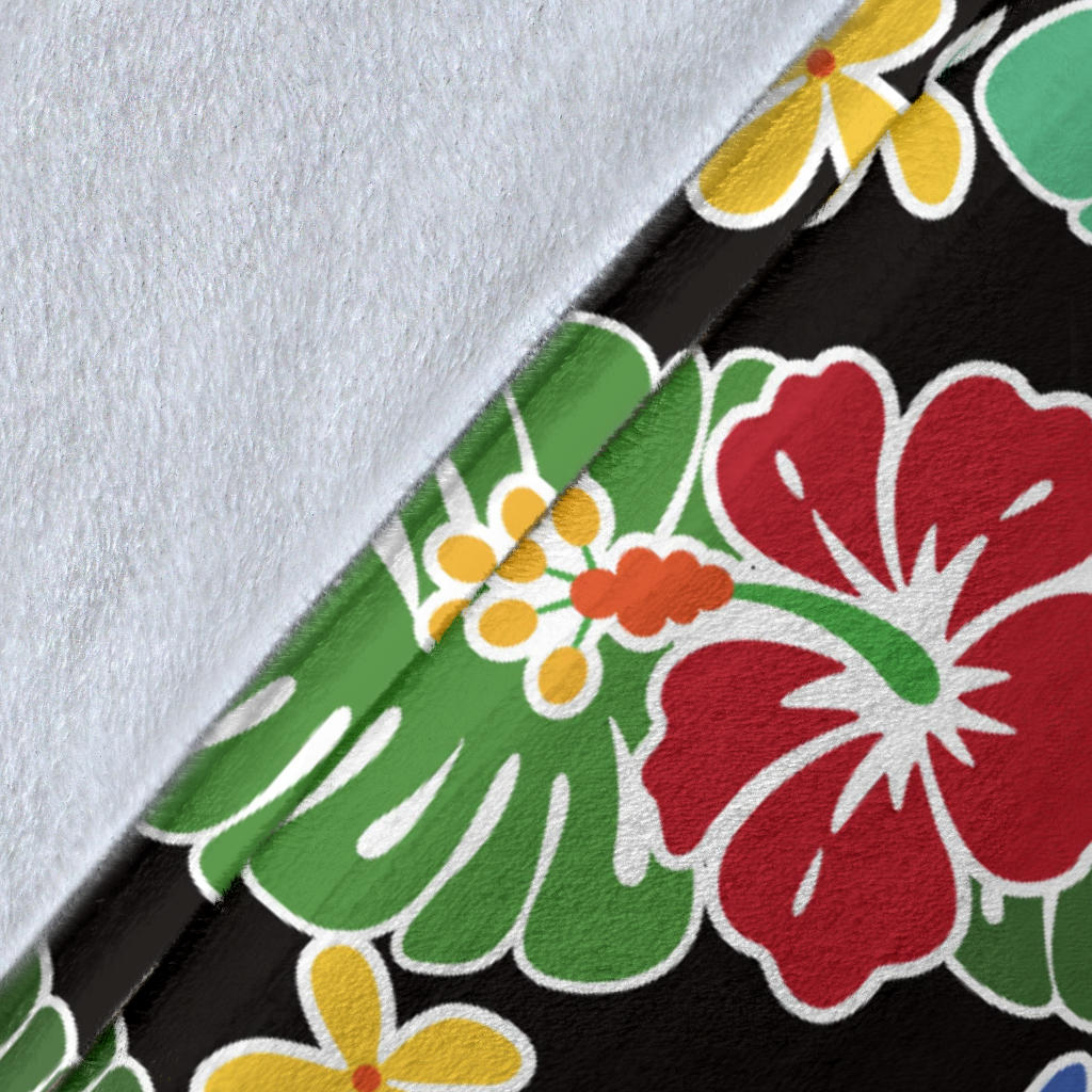 Hawaiian Themed Pattern Print Design H010 Fleece Blanket
