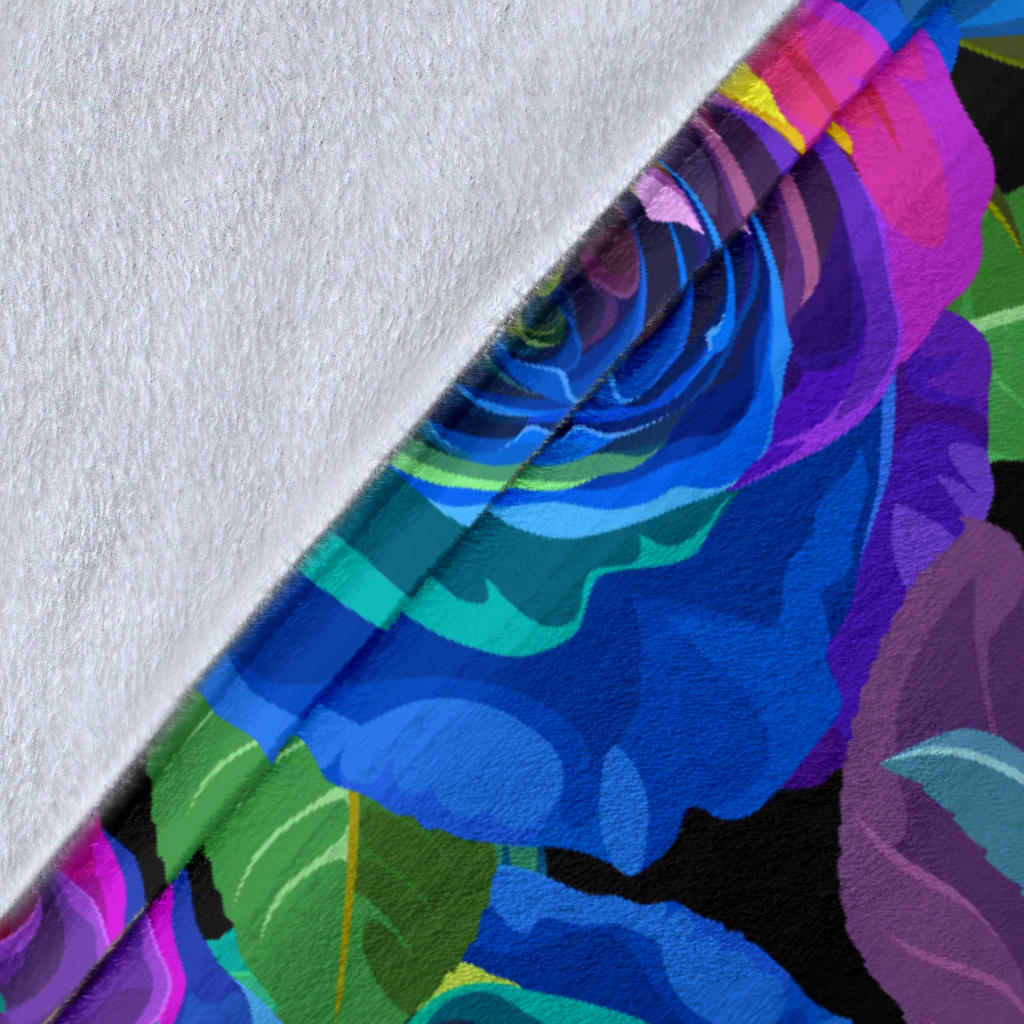 Rose Pattern Print Design RO02 Fleece Blanket
