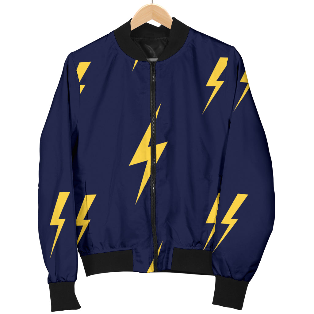 Lightning Thunder Pattern Print Design 03 Women's Bomber Jacket